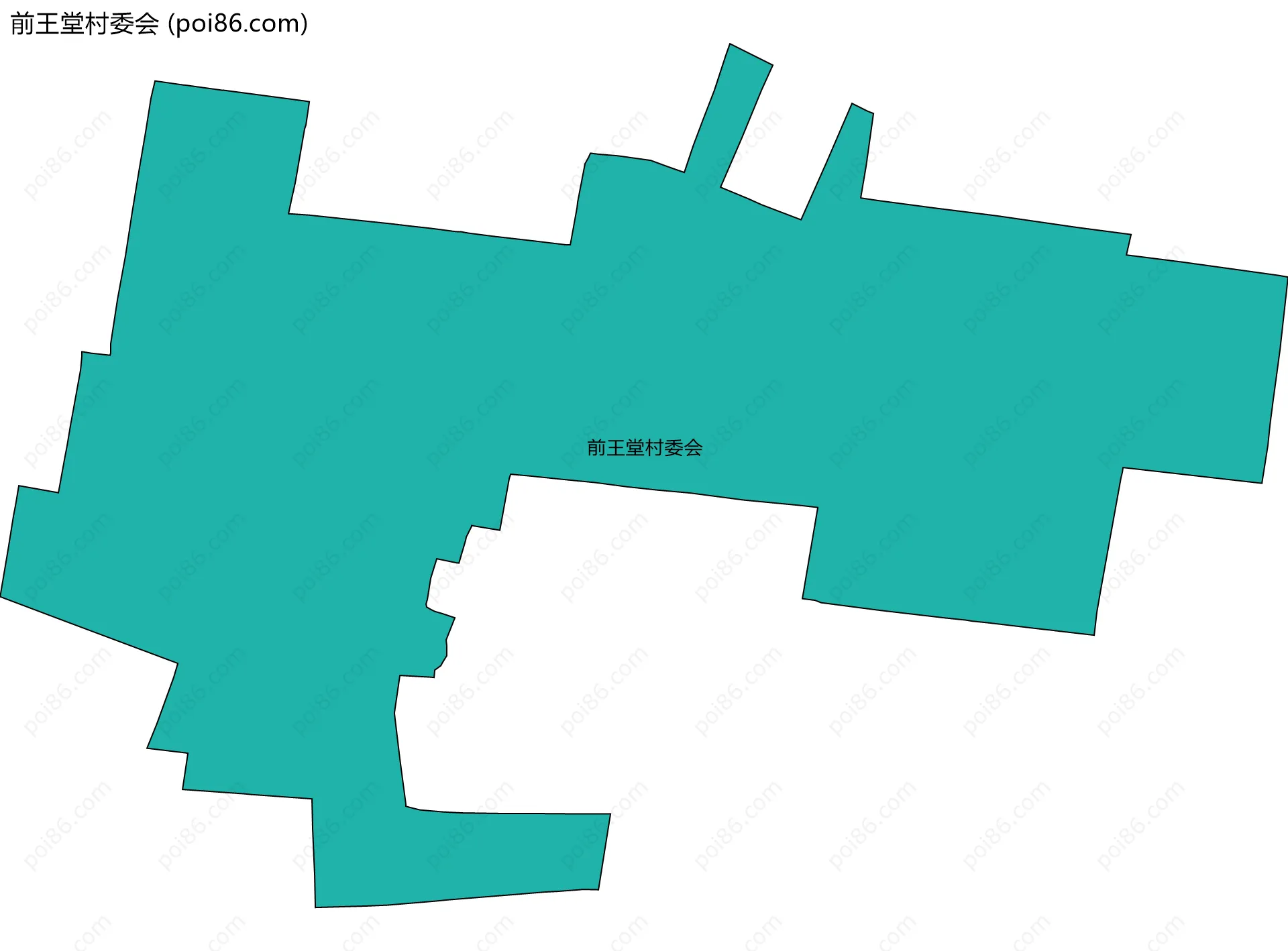 前王堂村委会边界地图