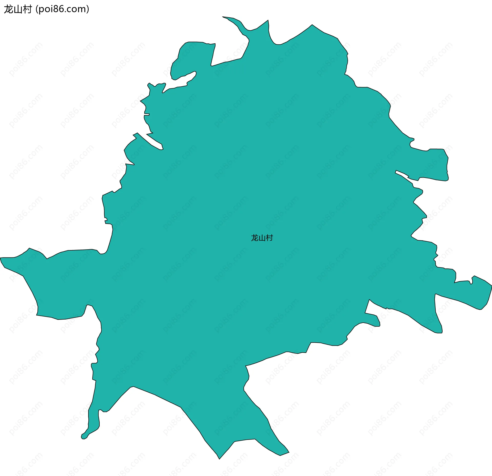 龙山村边界地图