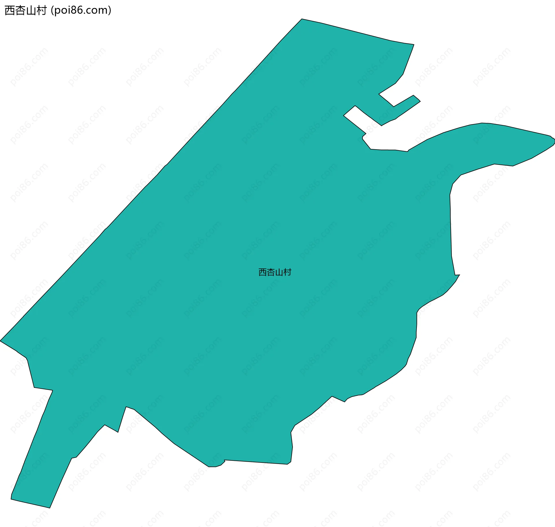 西杏山村边界地图