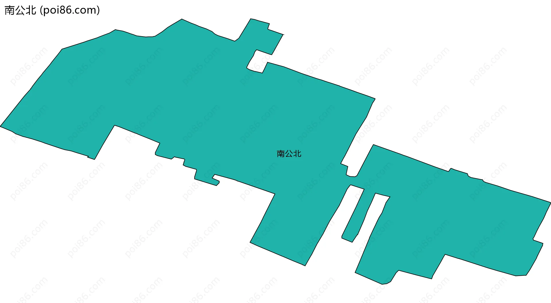 南公北边界地图