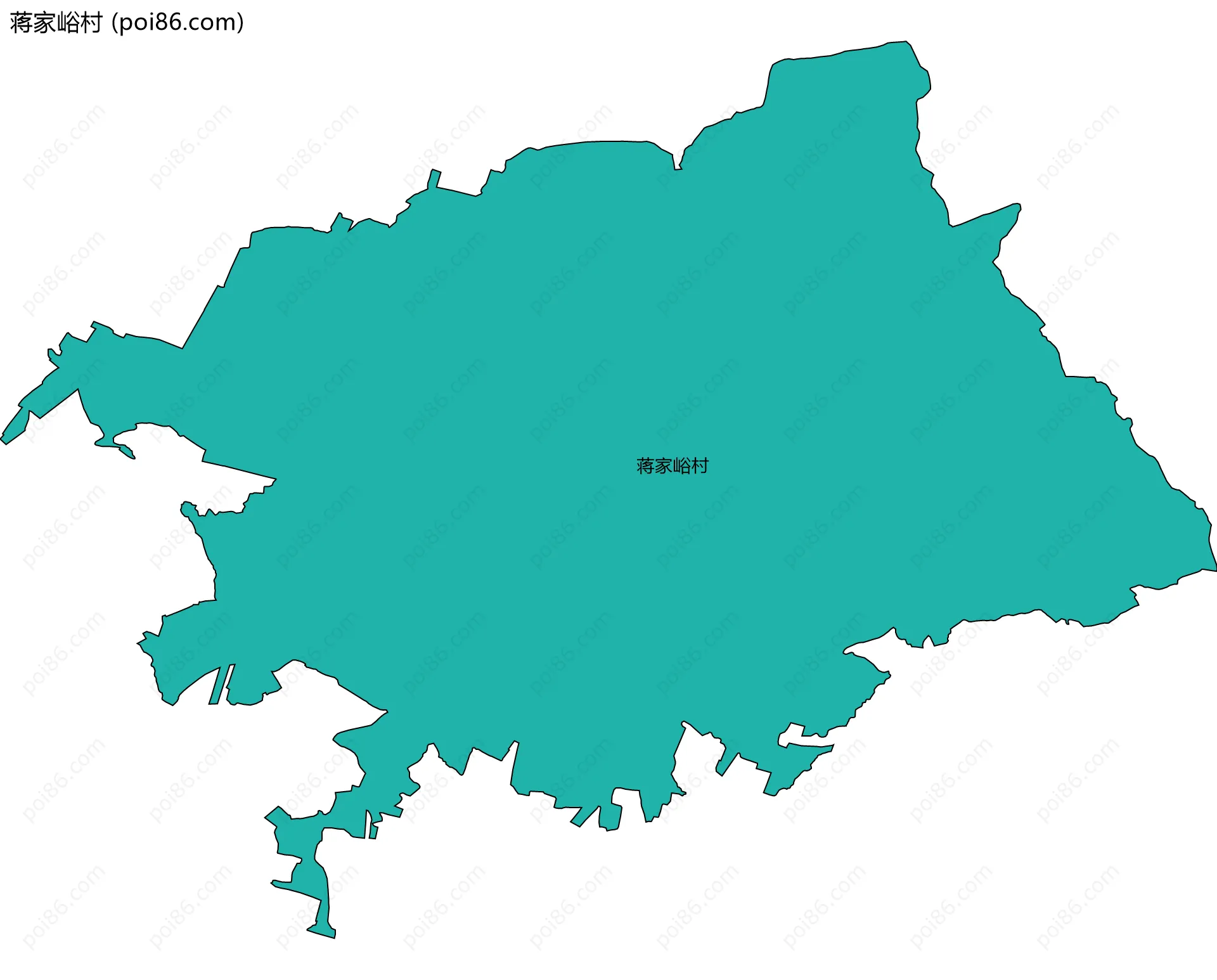 蒋家峪村边界地图