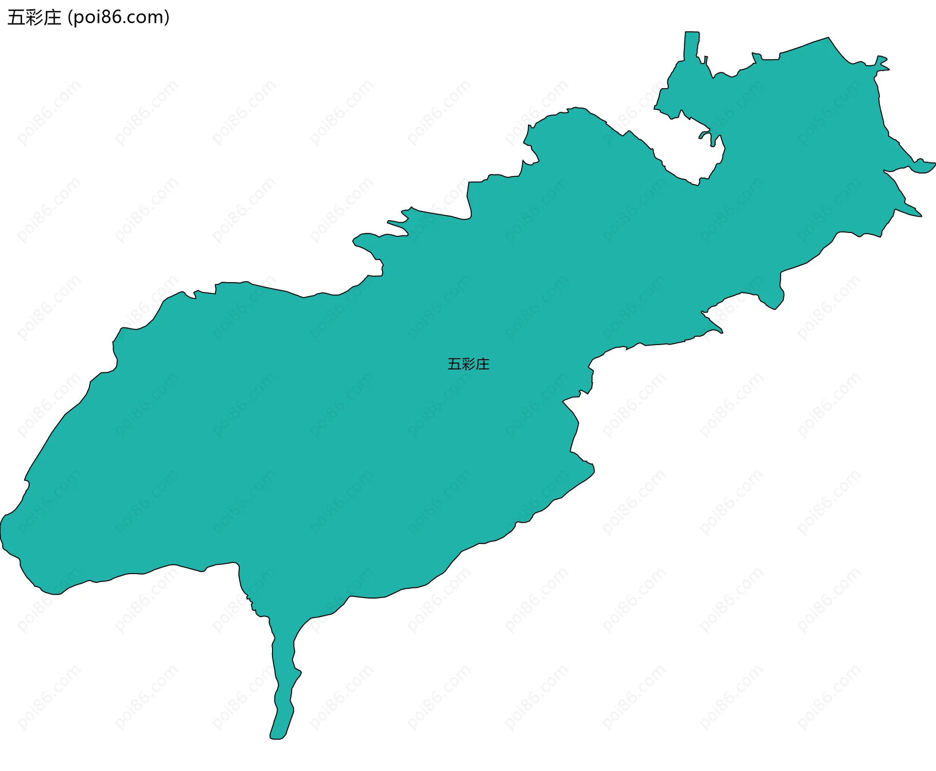 五彩庄边界地图