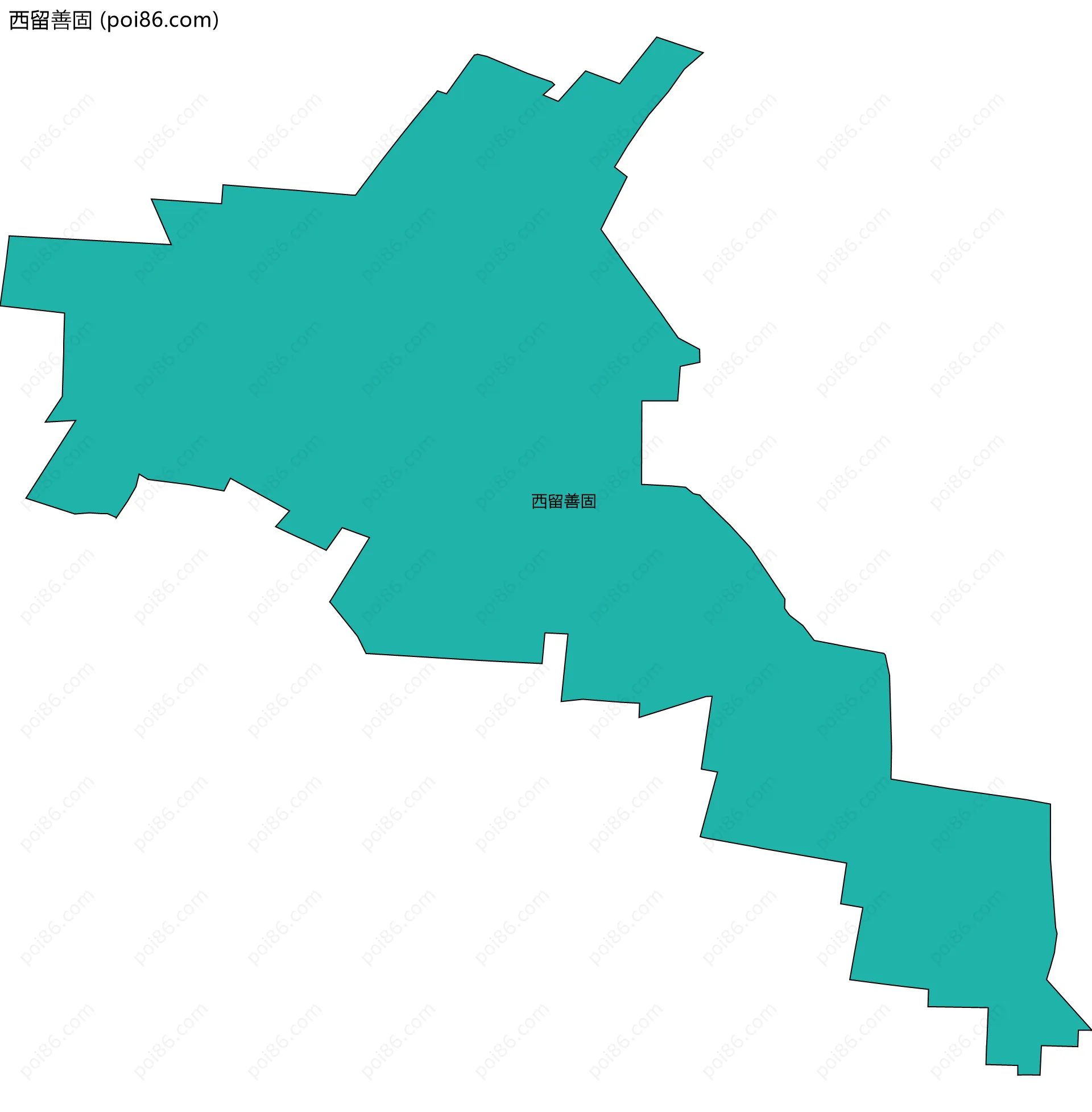 西留善固边界地图