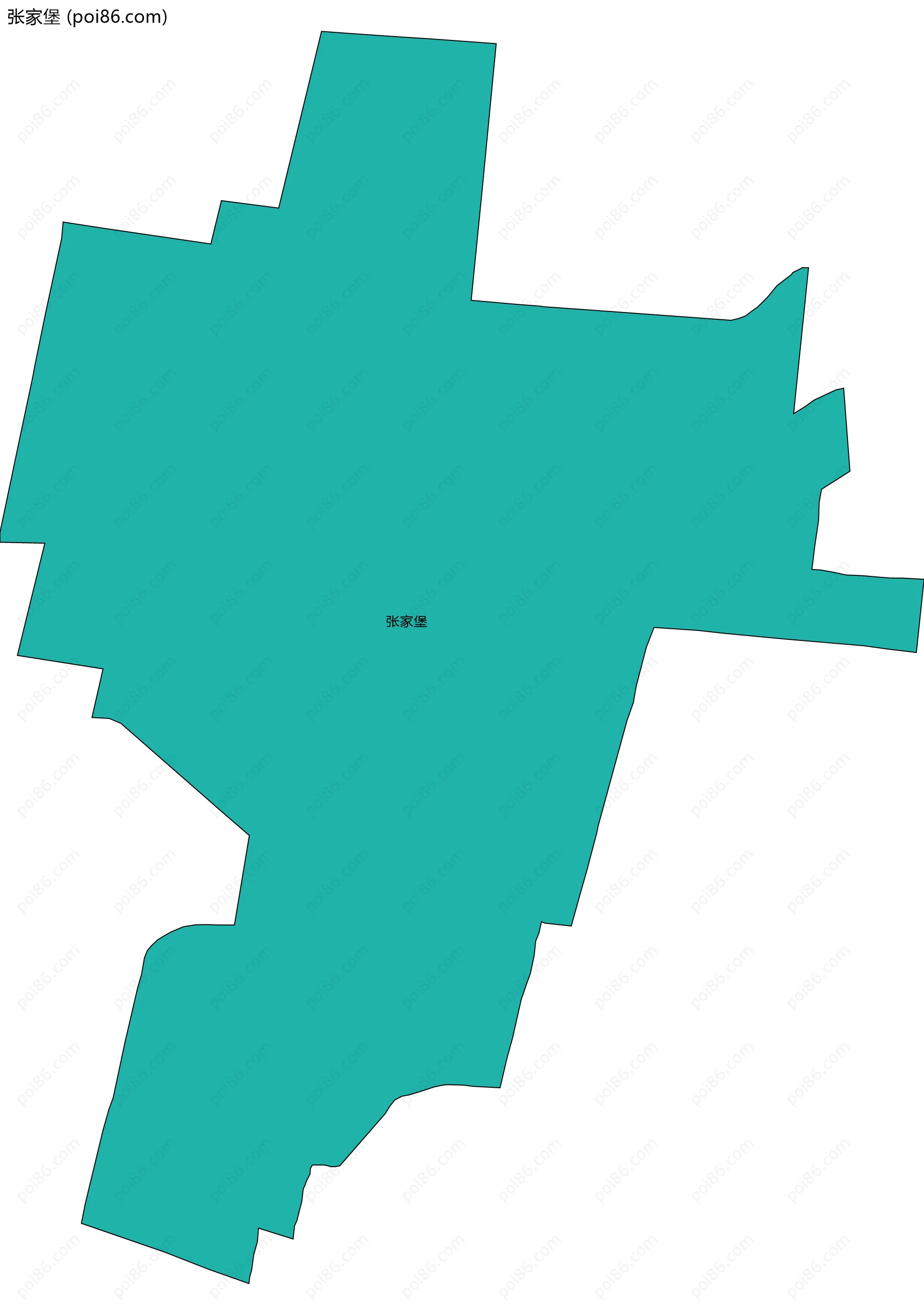 张家堡边界地图