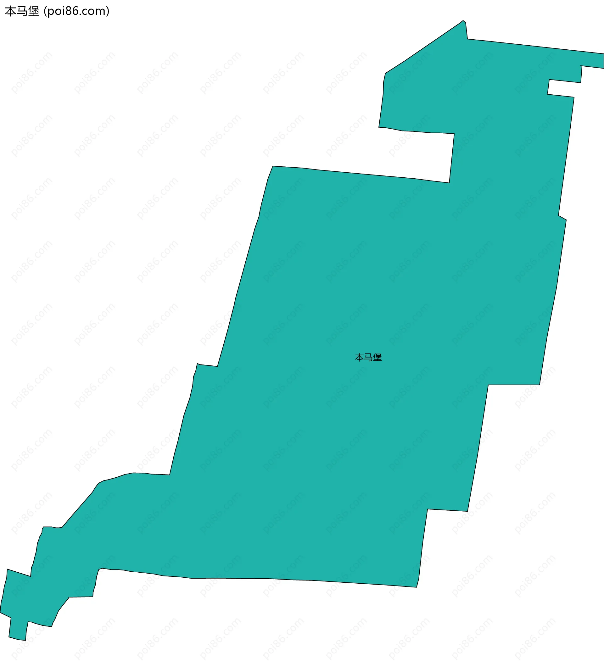 本马堡边界地图