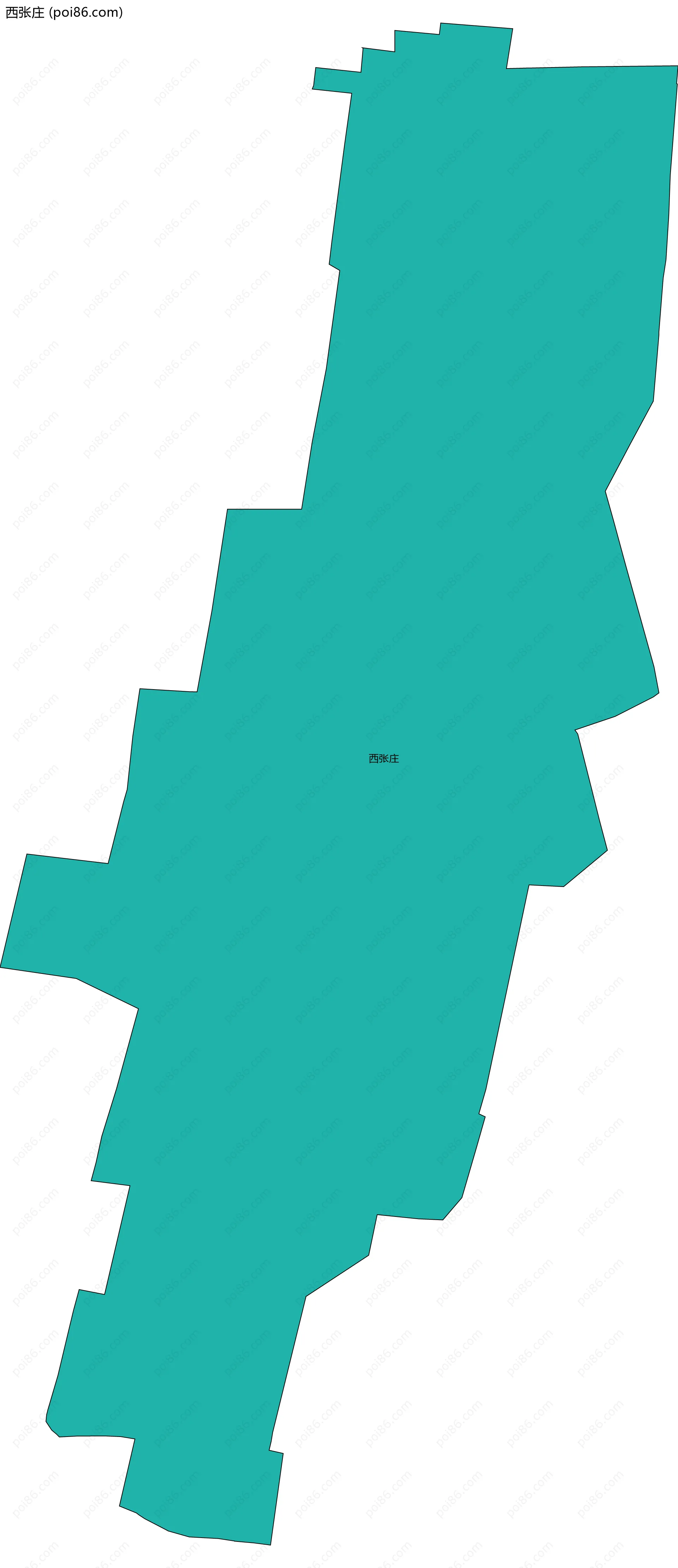 西张庄边界地图