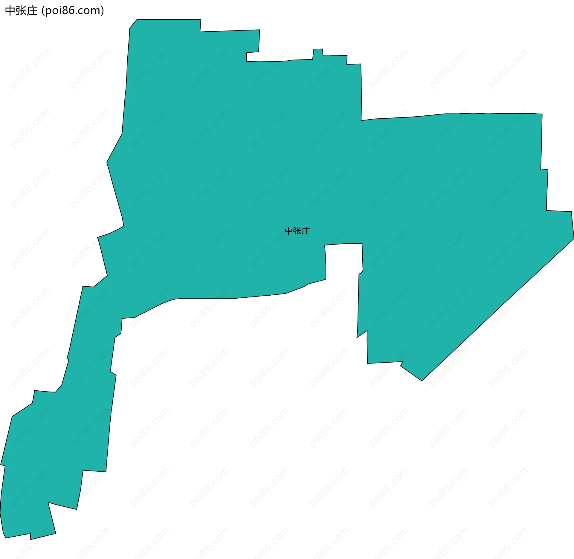 中张庄边界地图