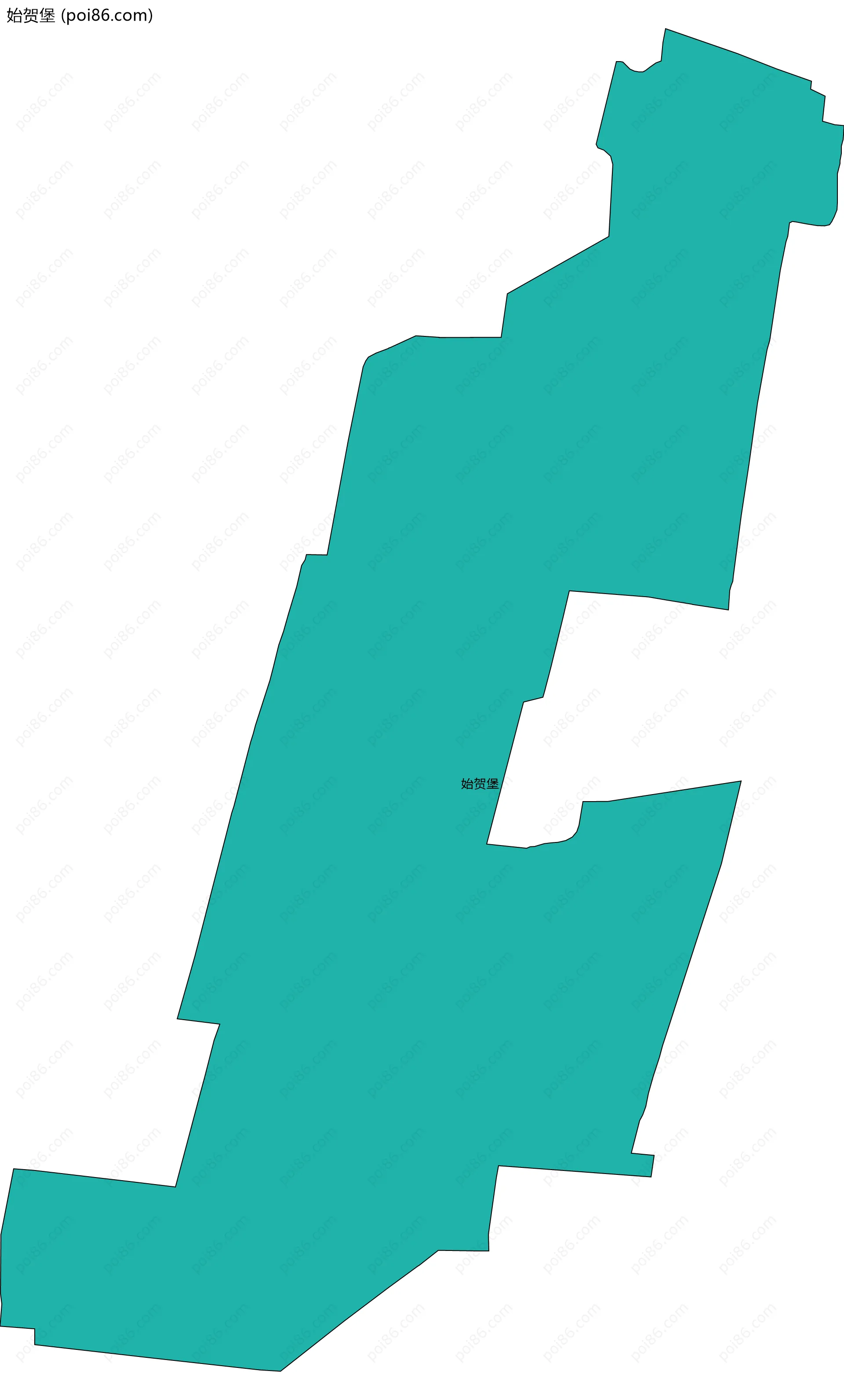 始贺堡边界地图