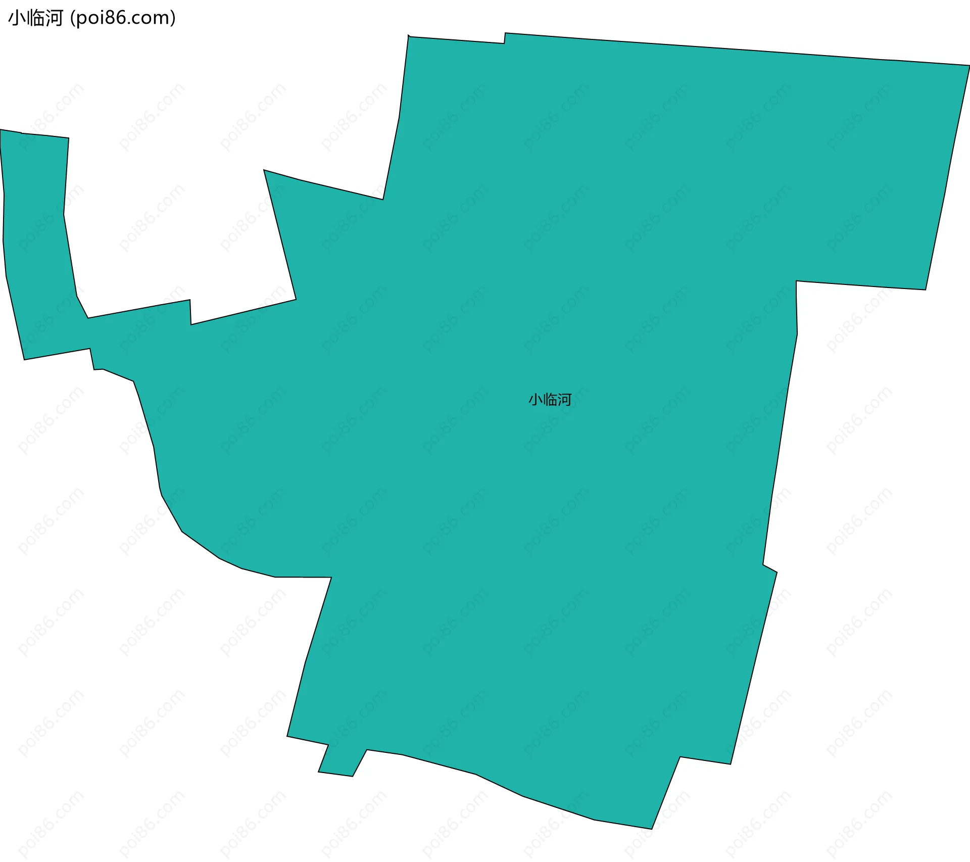 小临河边界地图