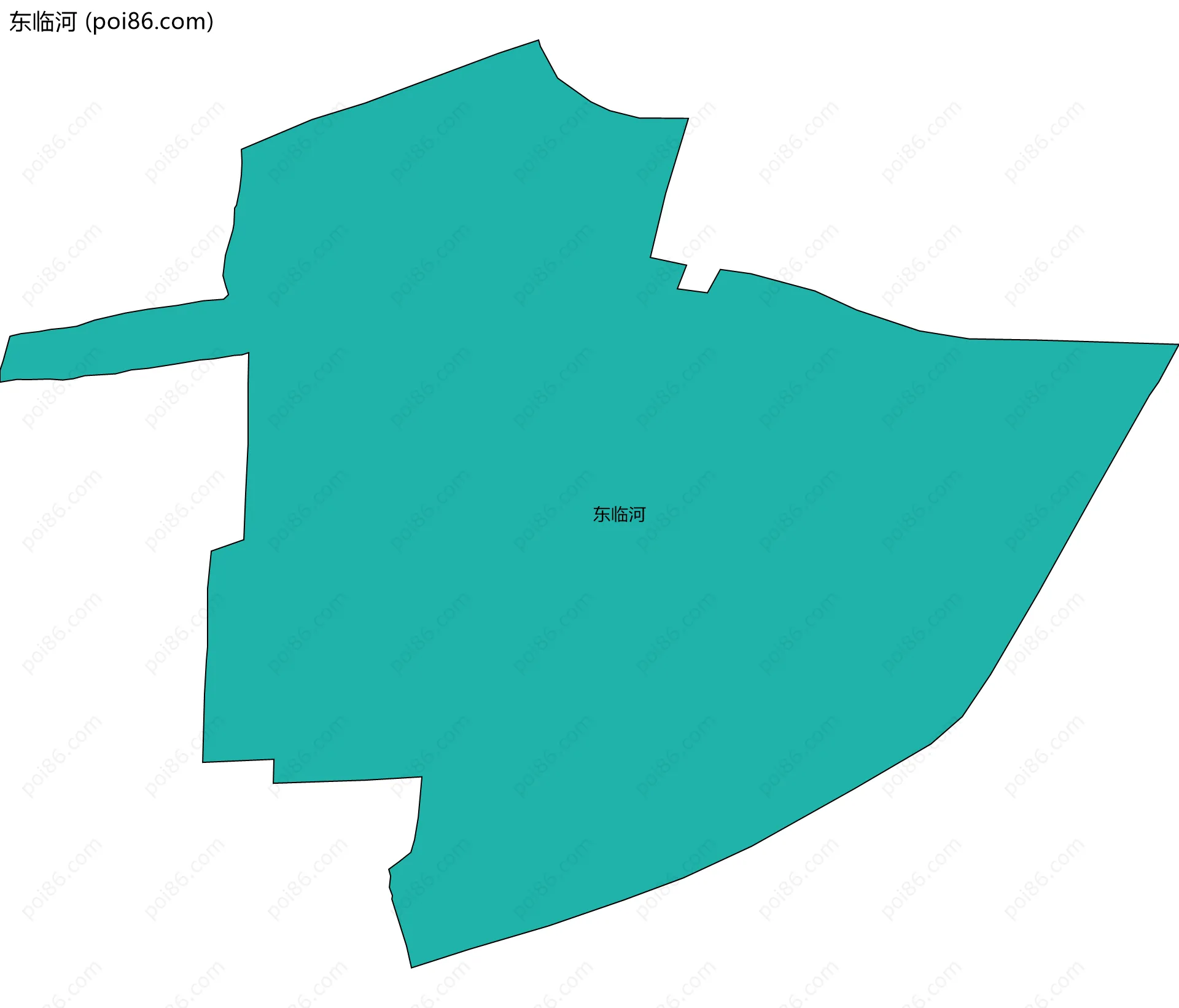 东临河边界地图