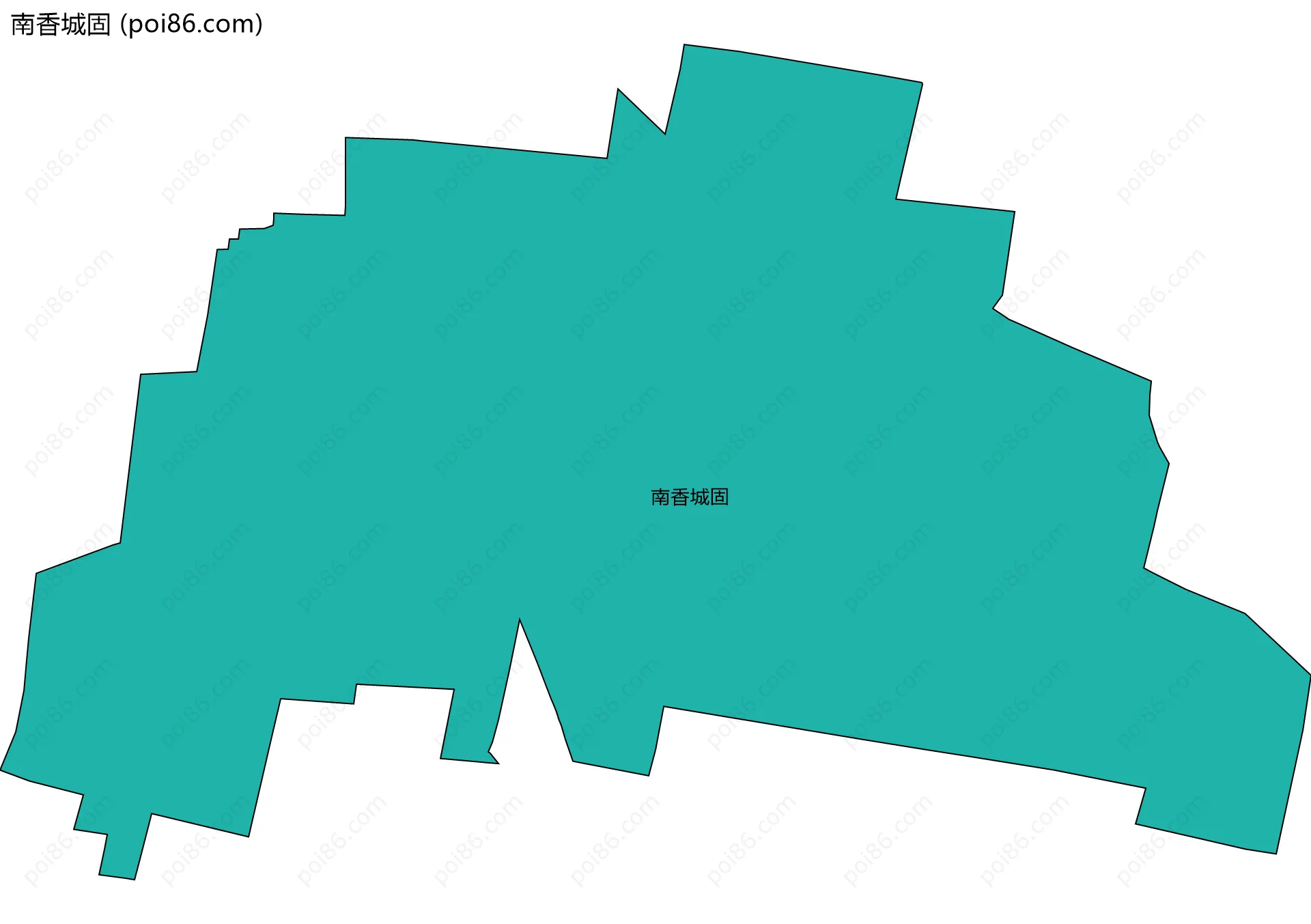 南香城固边界地图
