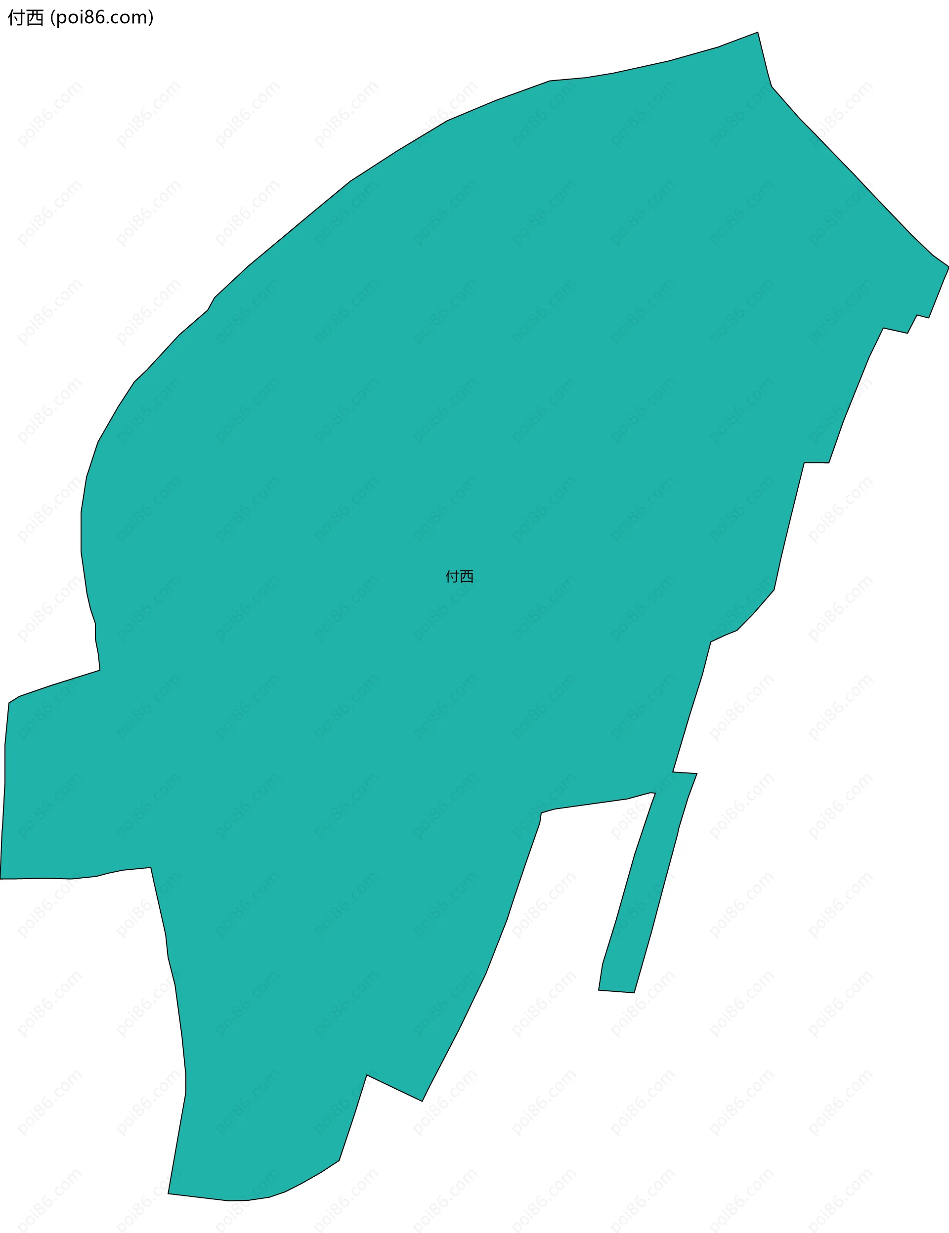 付西边界地图