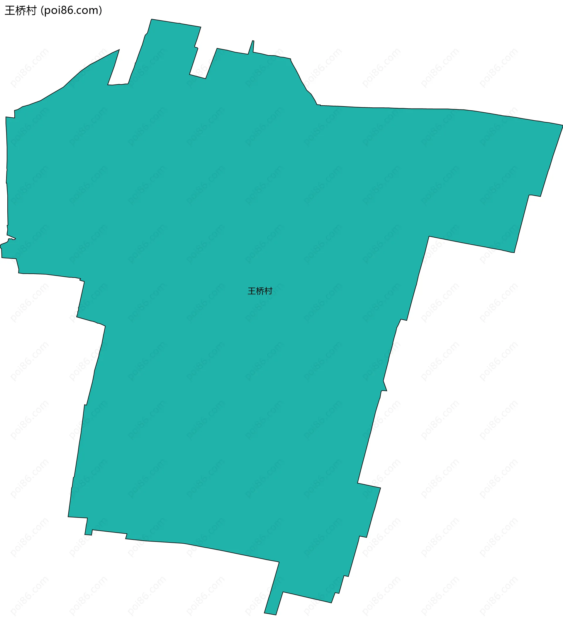 王桥村边界地图