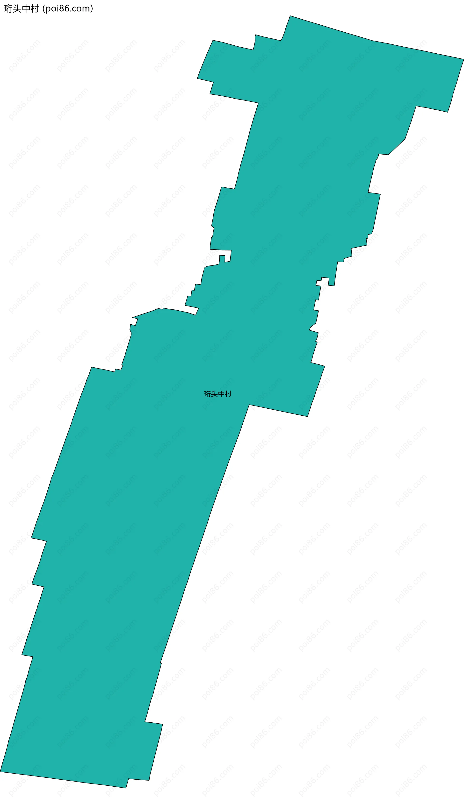 珩头中村边界地图