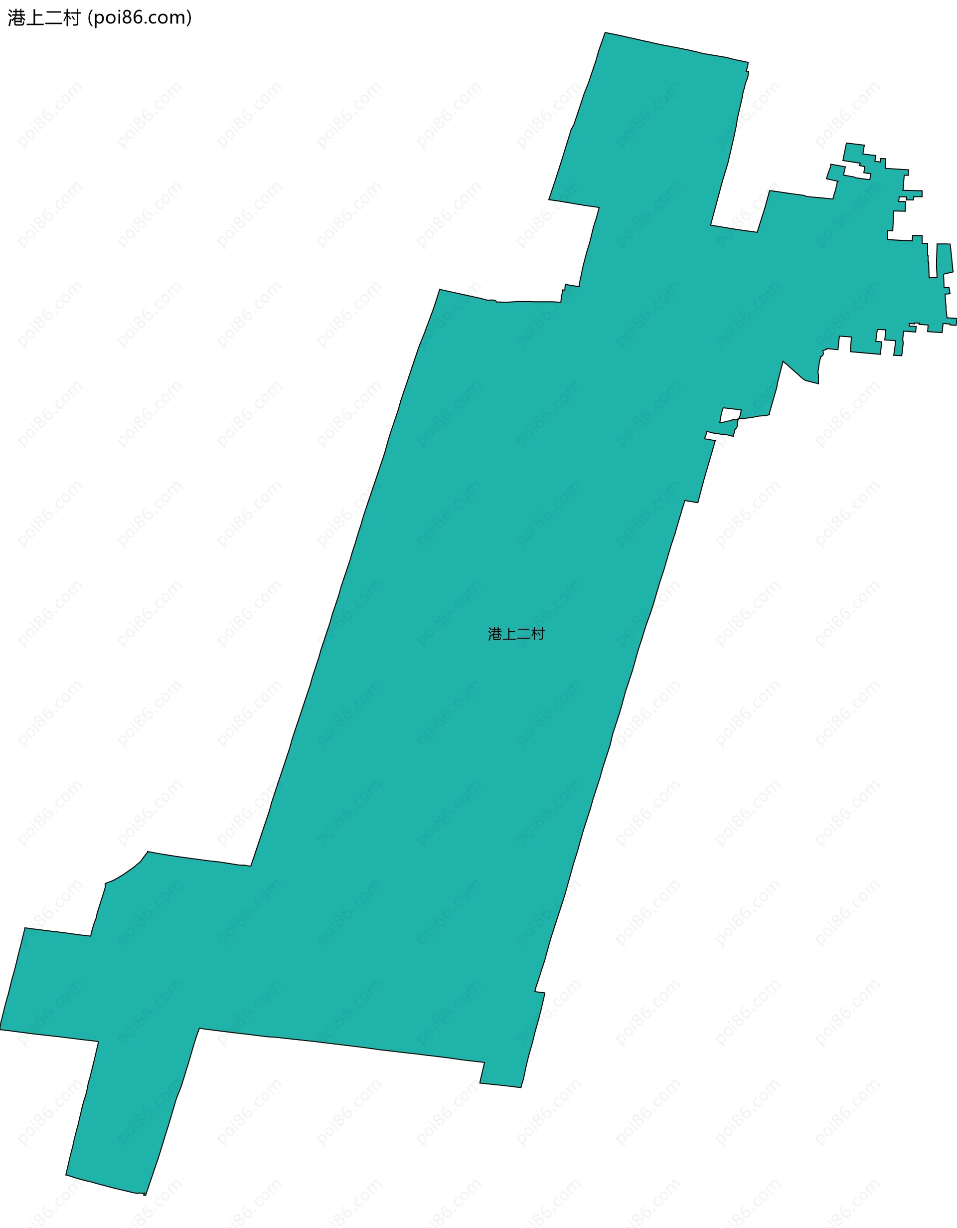 港上二村边界地图