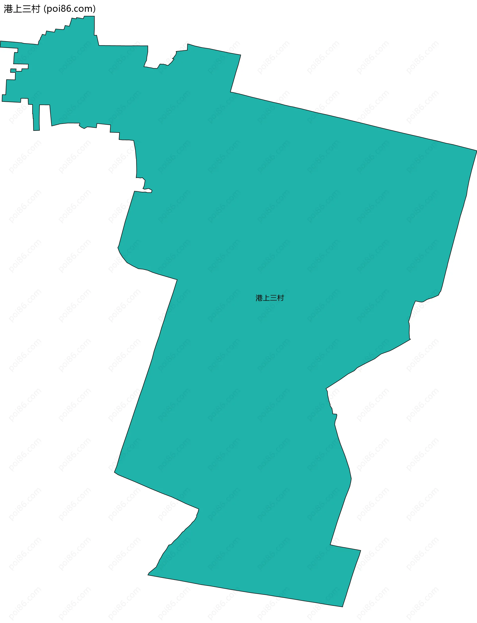 港上三村边界地图