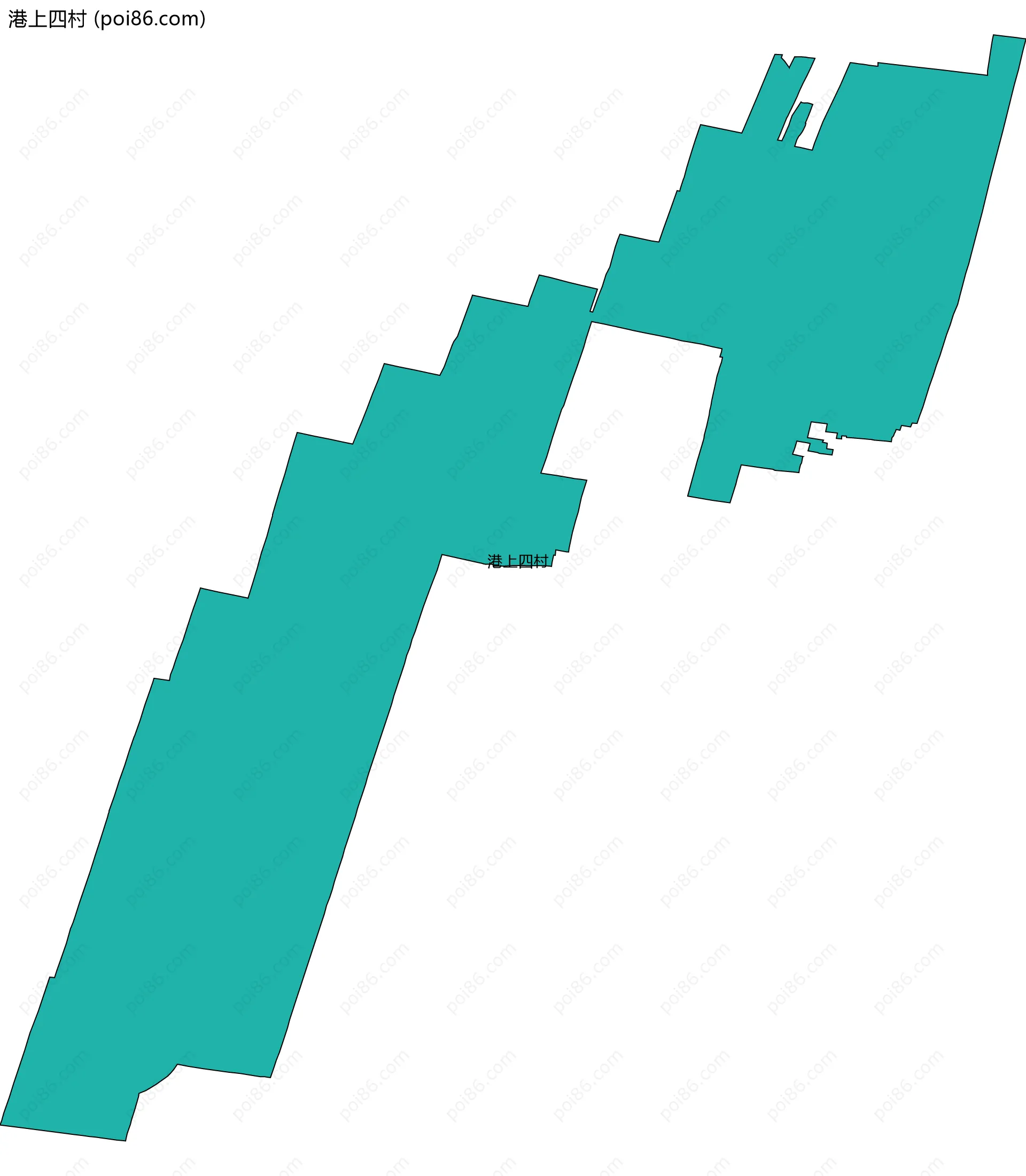 港上四村边界地图