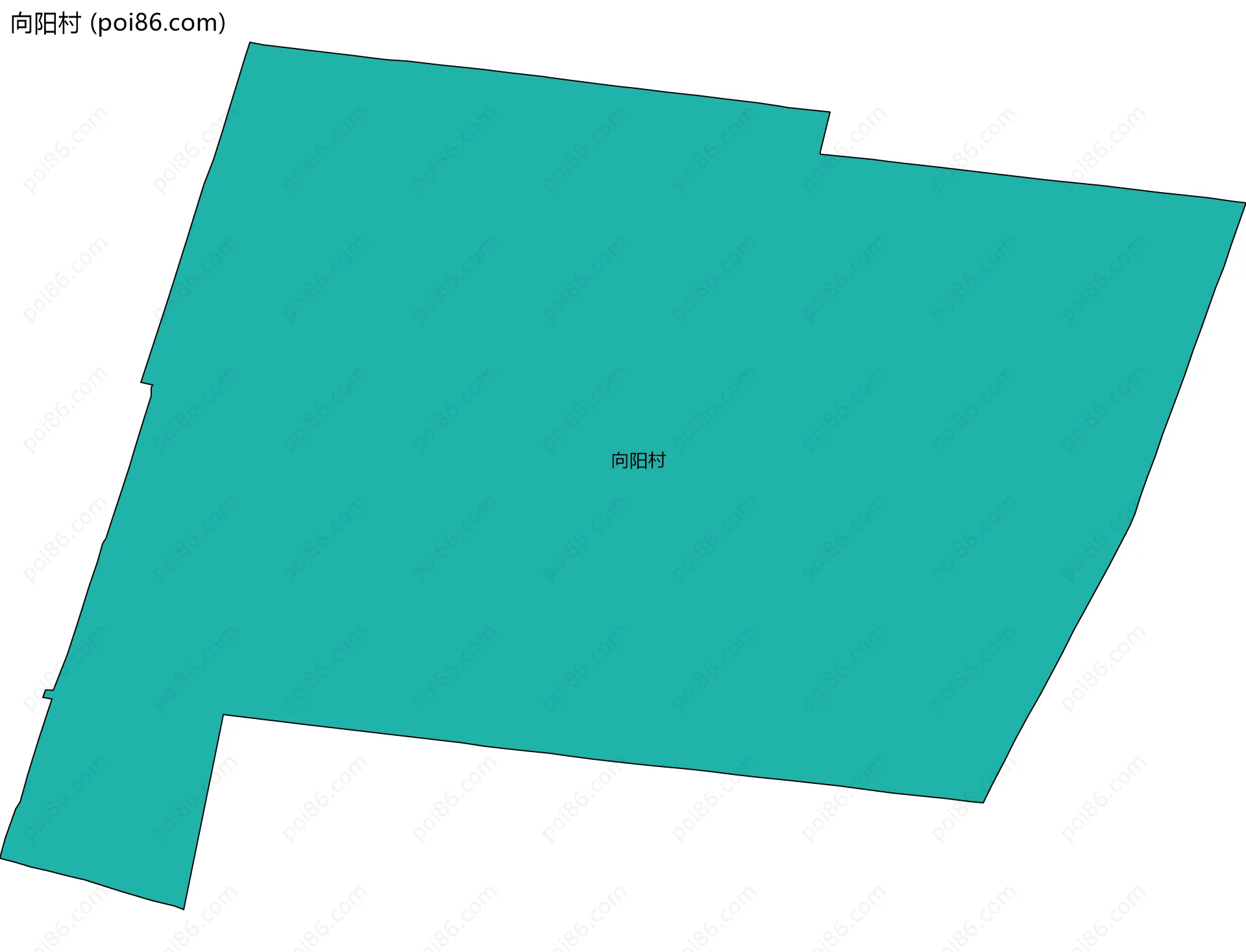 向阳村边界地图