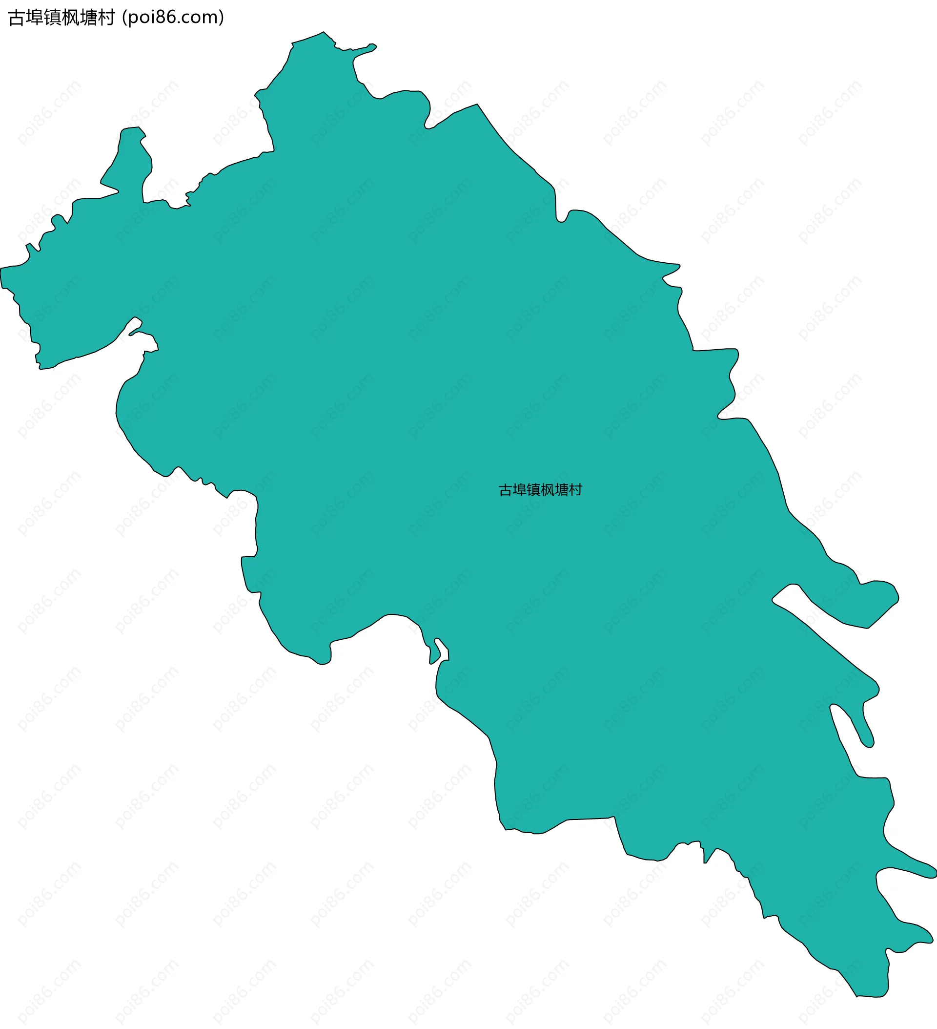 古埠镇枫塘村边界地图