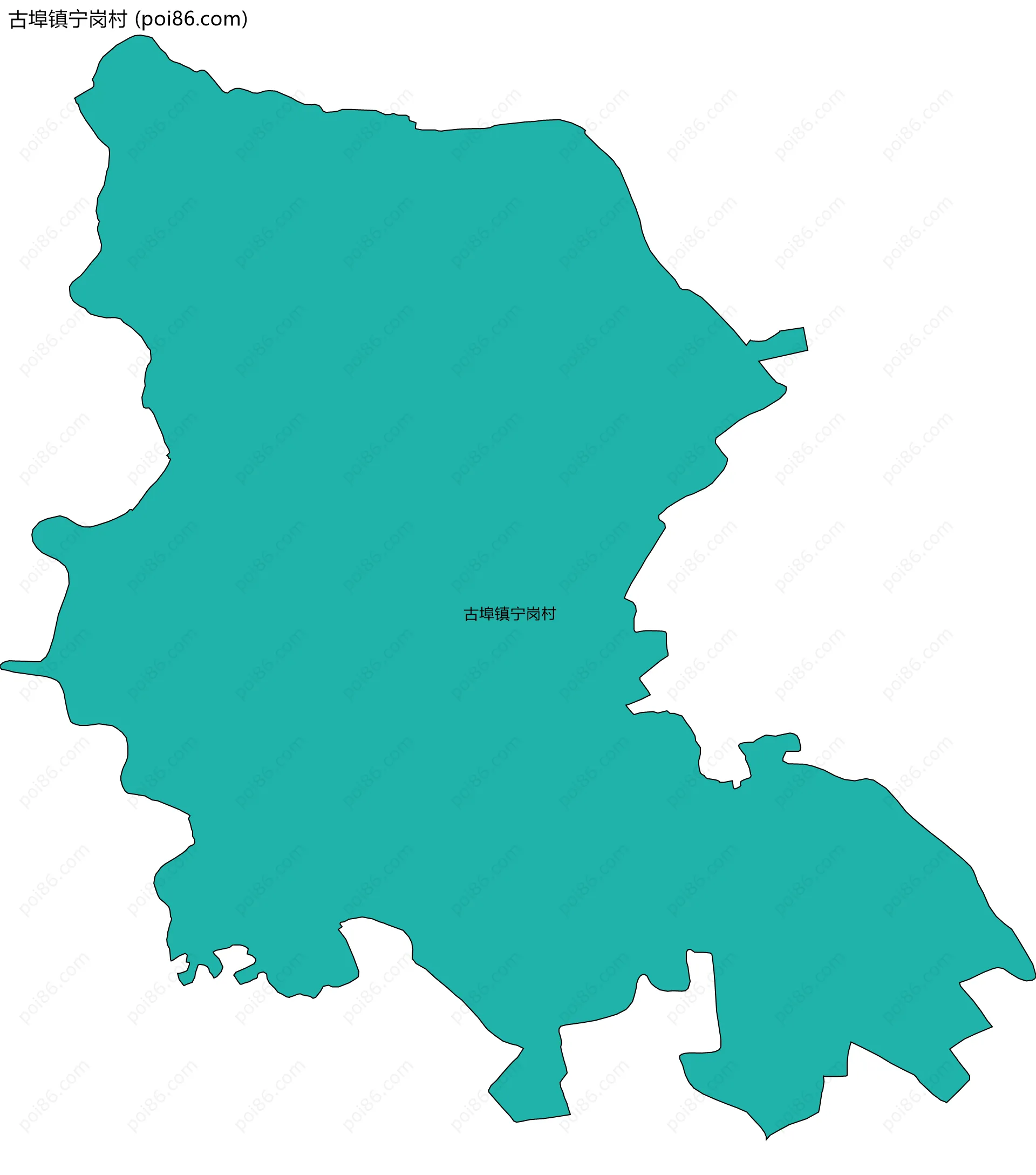 古埠镇宁岗村边界地图