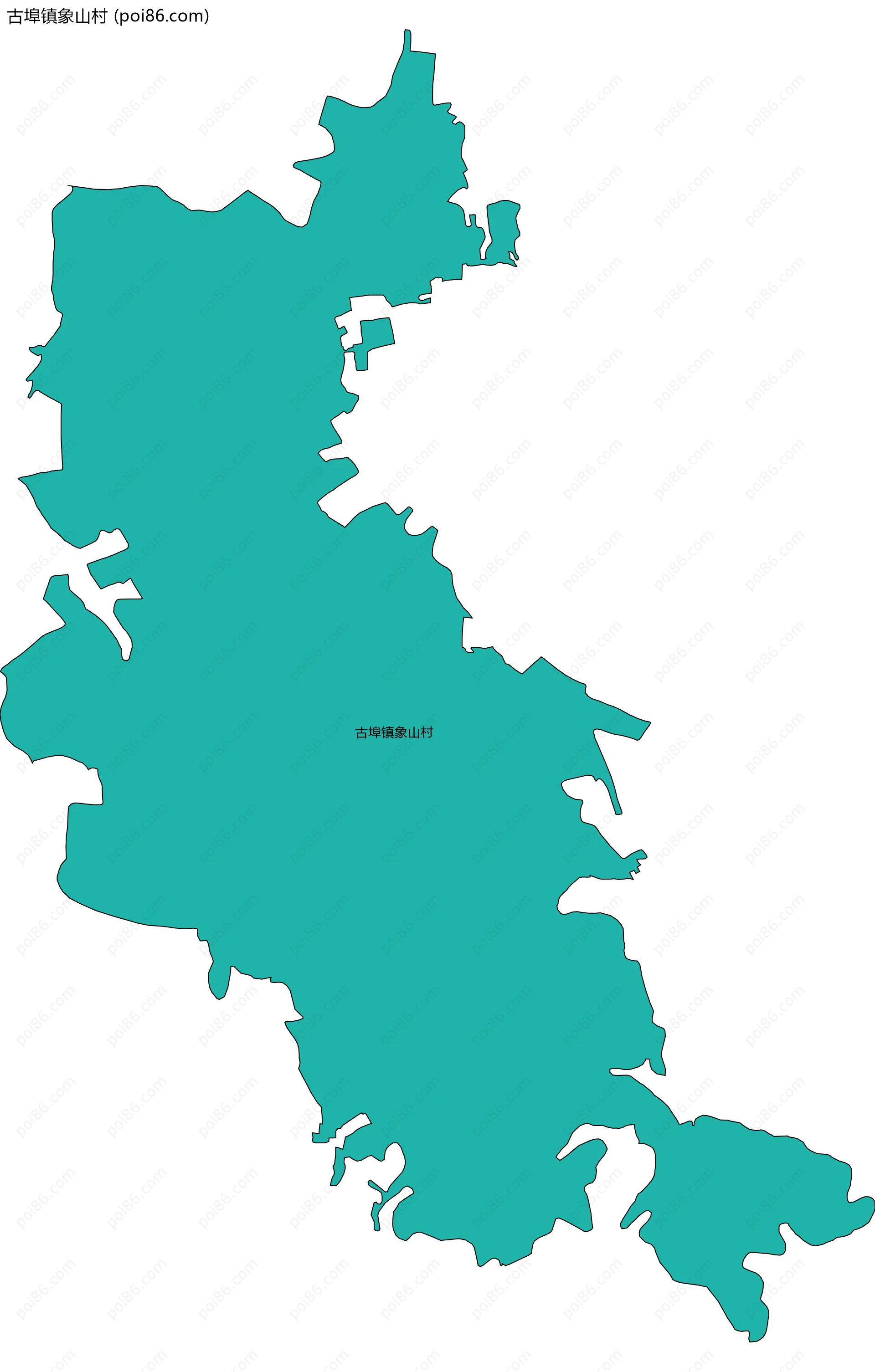 古埠镇象山村边界地图