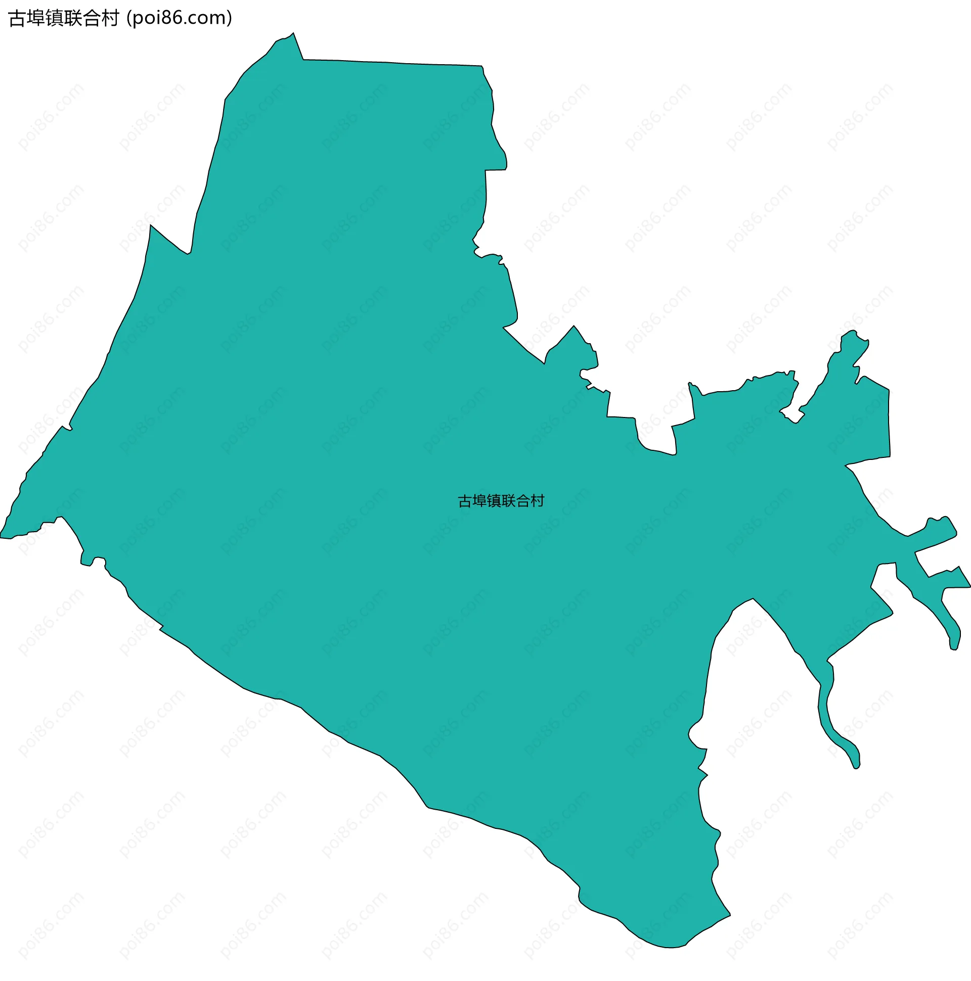 古埠镇联合村边界地图