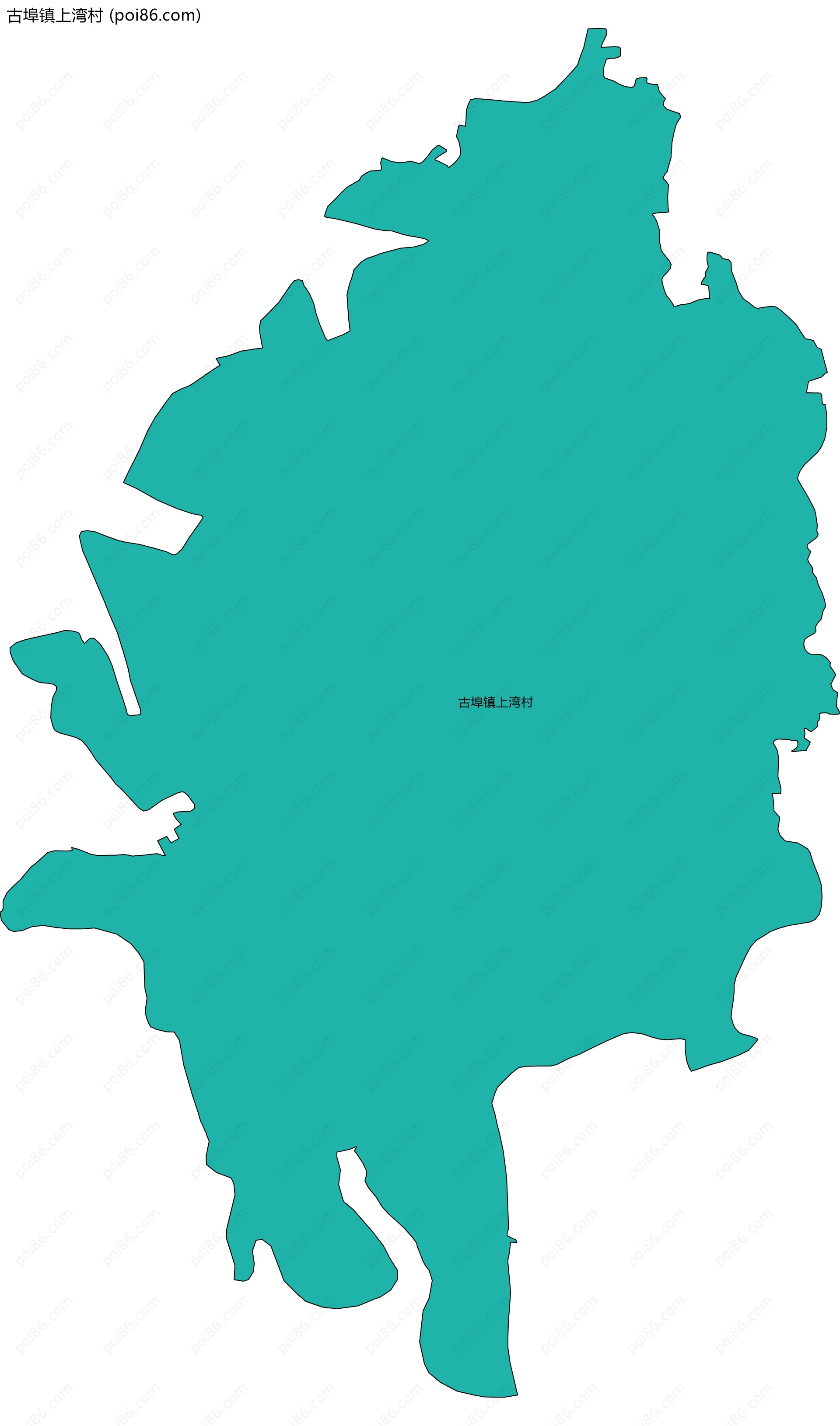 古埠镇上湾村边界地图