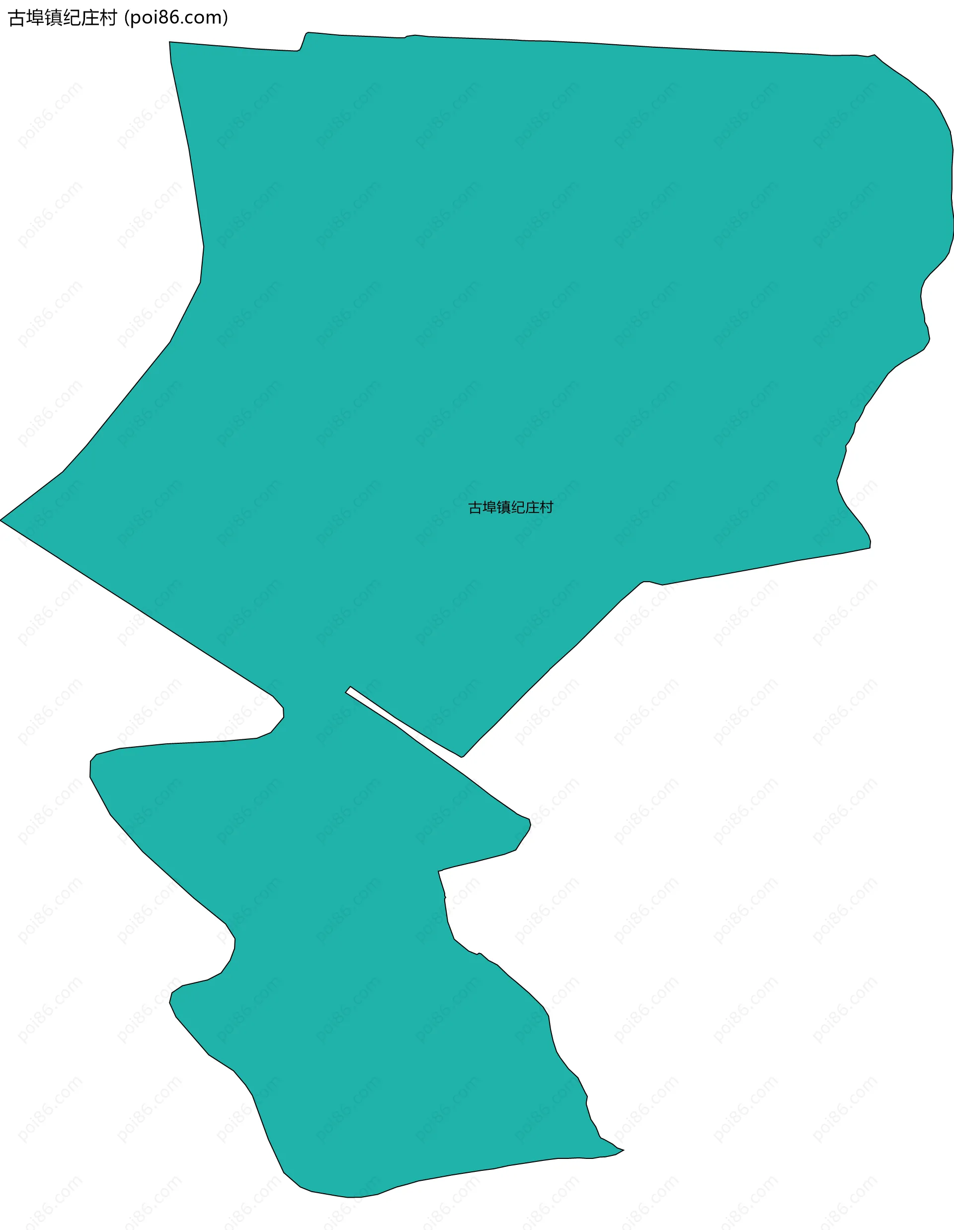 古埠镇纪庄村边界地图