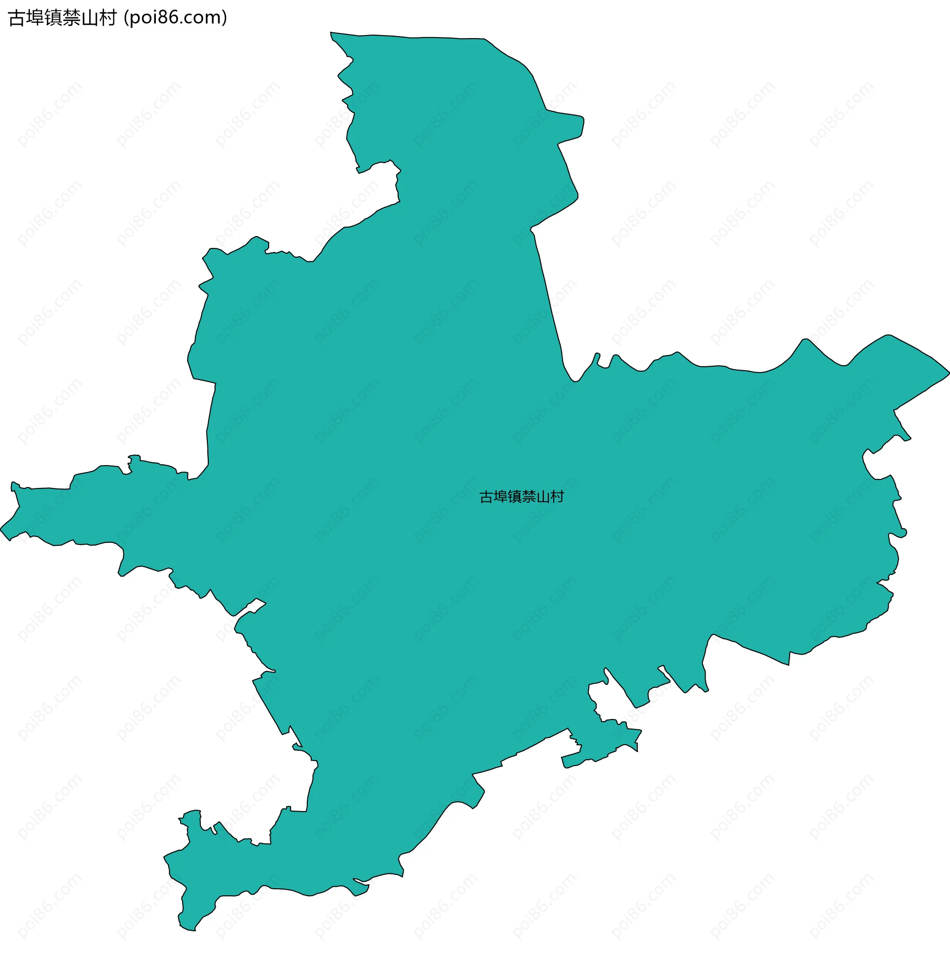 古埠镇禁山村边界地图