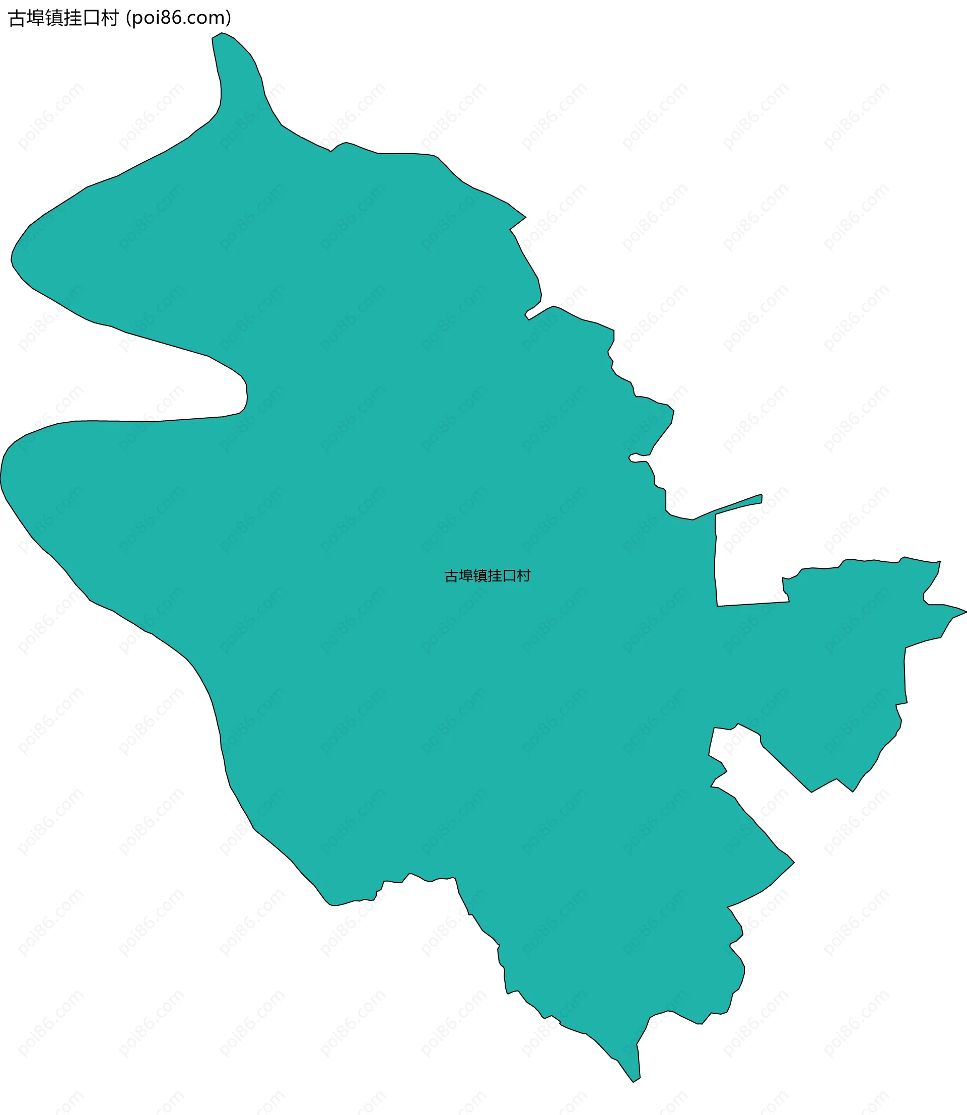 古埠镇挂口村边界地图