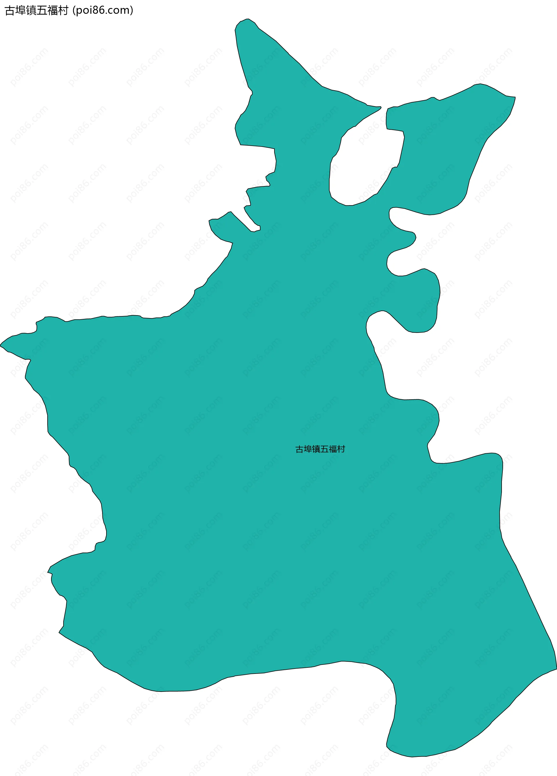 古埠镇五福村边界地图
