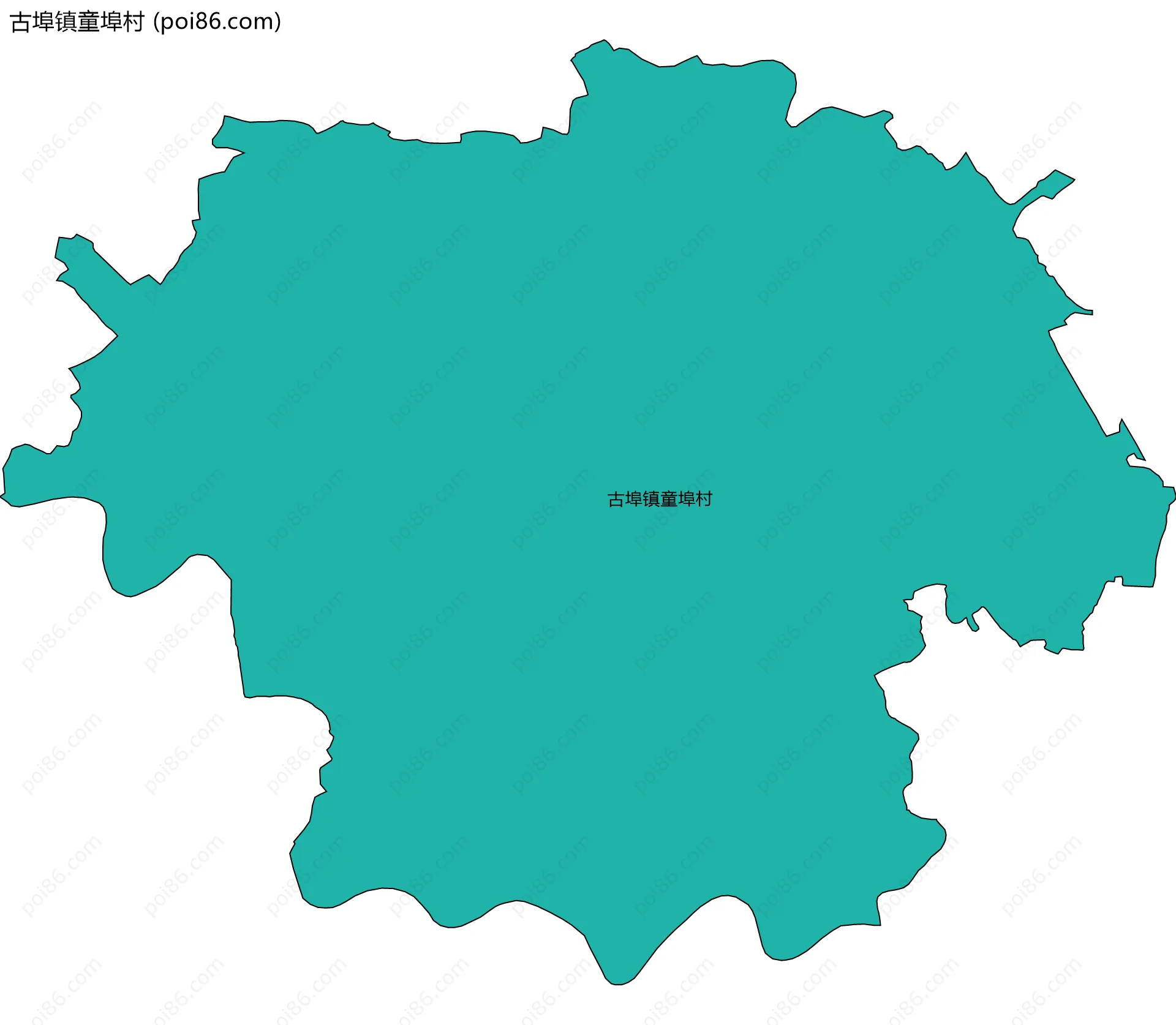 古埠镇童埠村边界地图