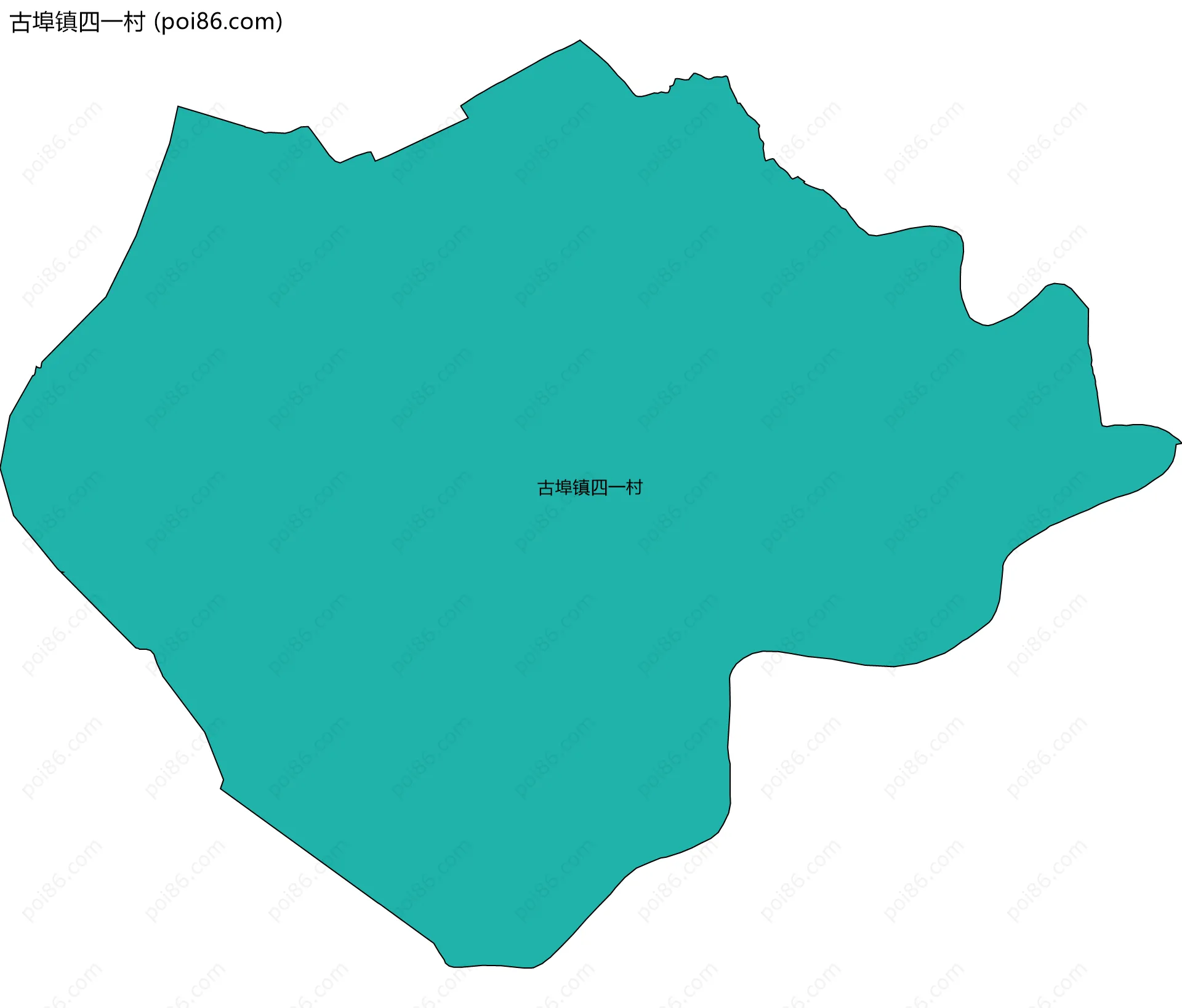 古埠镇四一村边界地图