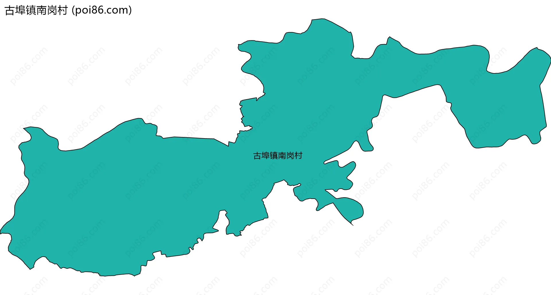古埠镇南岗村边界地图