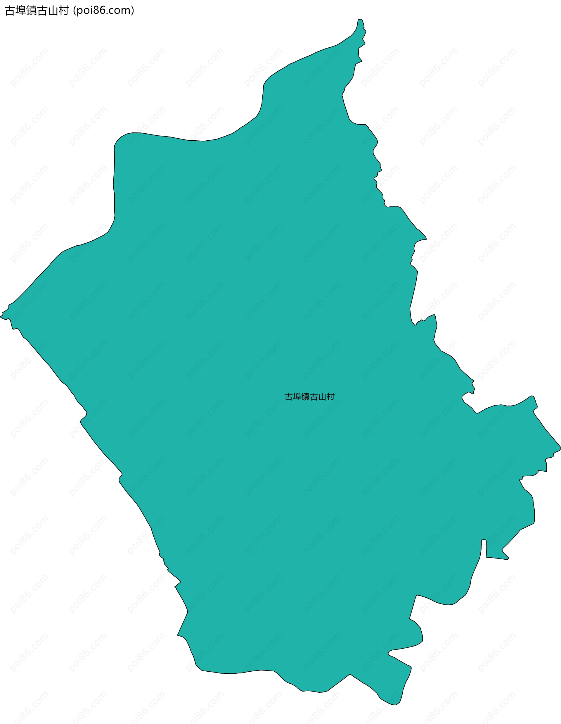 古埠镇古山村边界地图