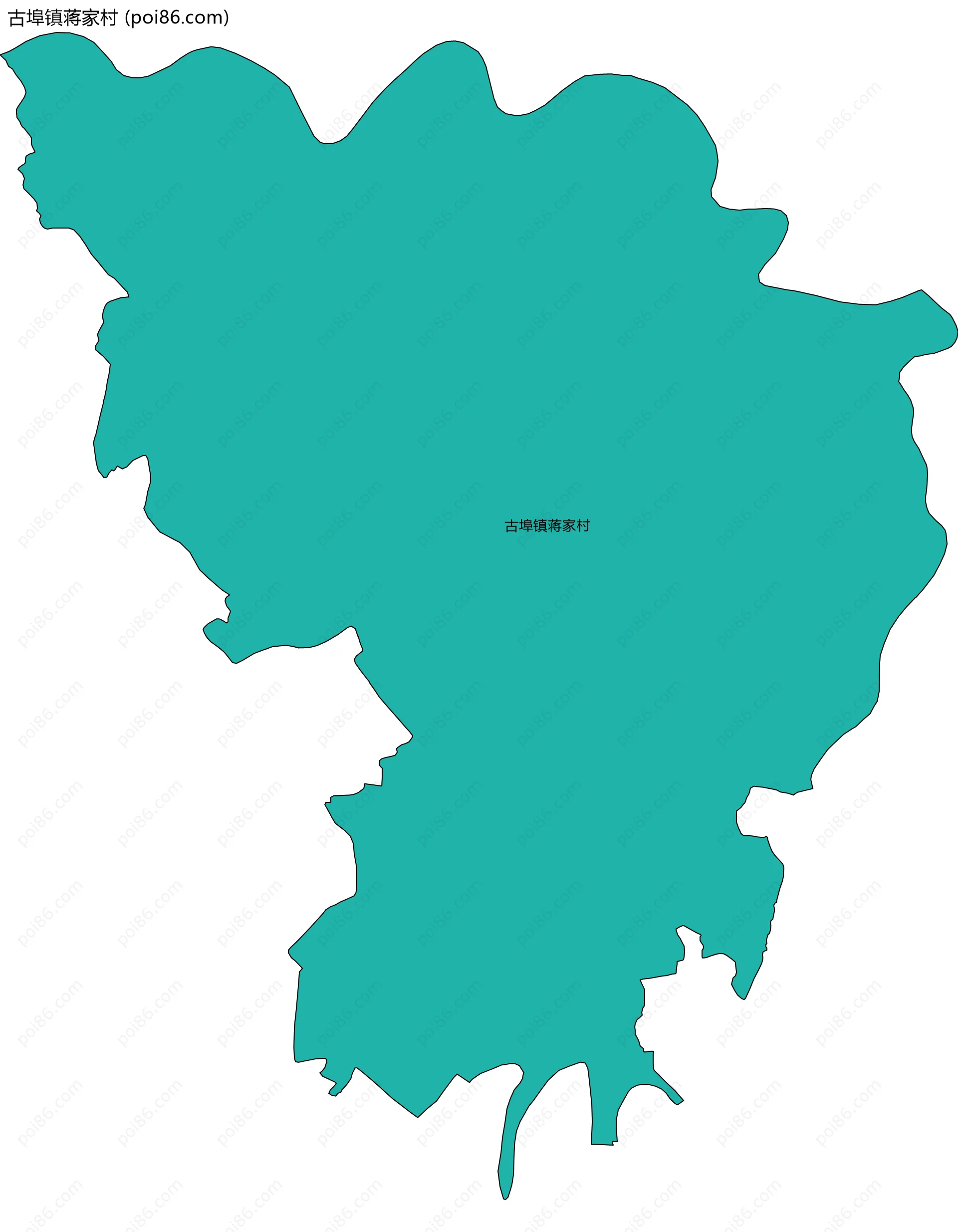 古埠镇蒋家村边界地图