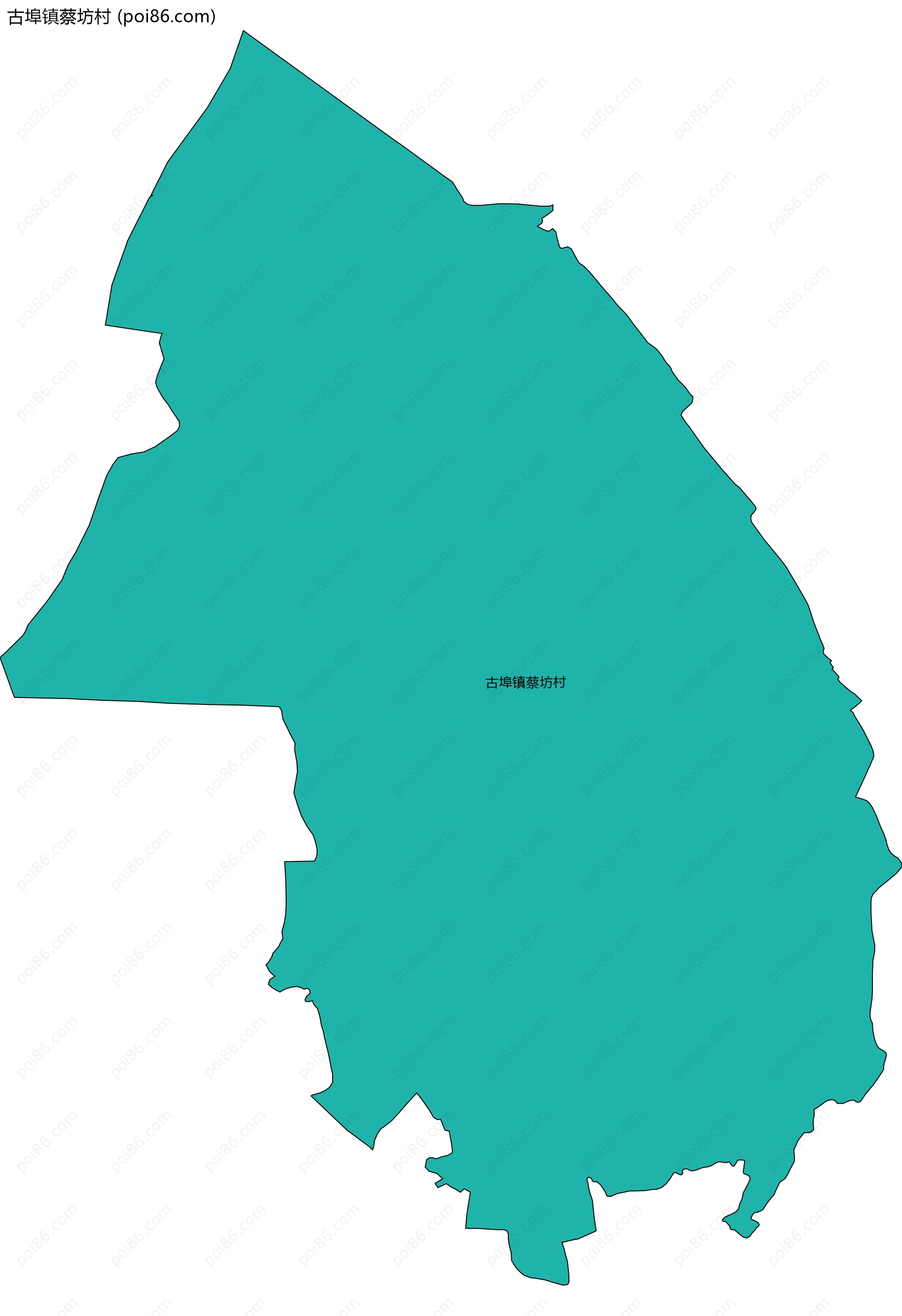 古埠镇蔡坊村边界地图