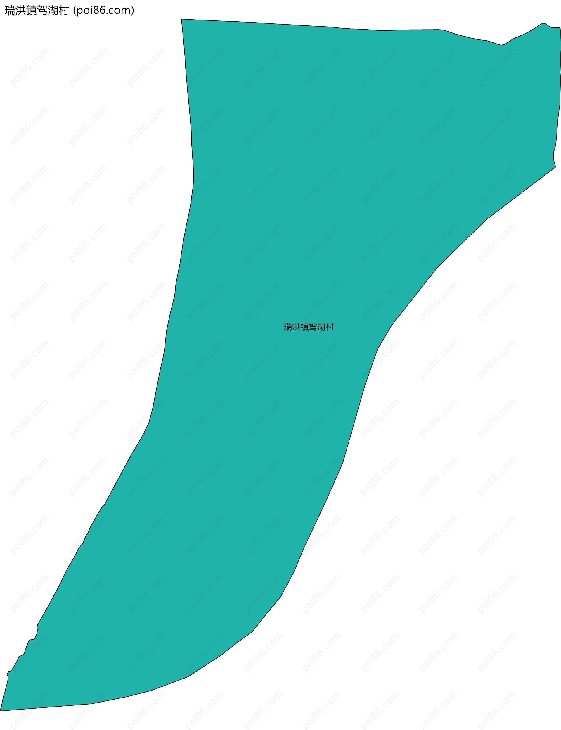 瑞洪镇驾湖村边界地图