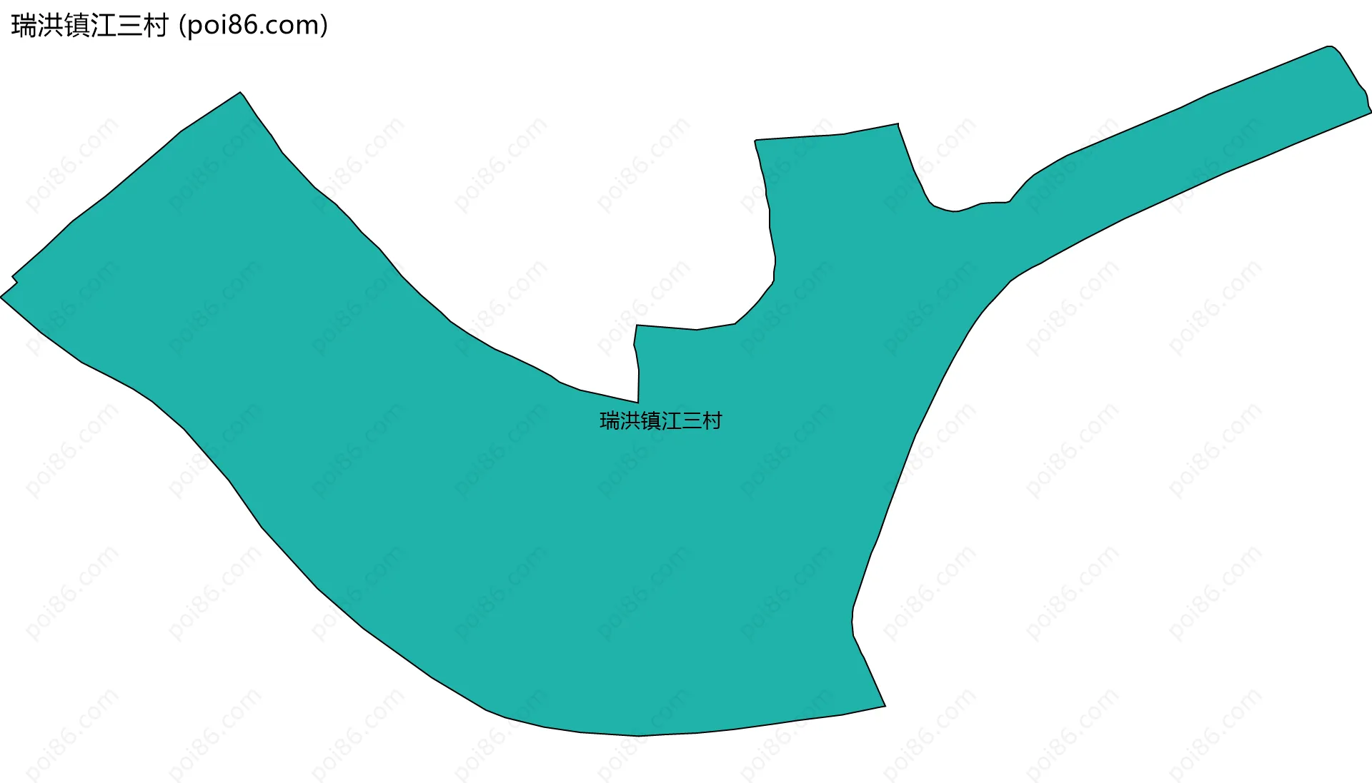 瑞洪镇江三村边界地图