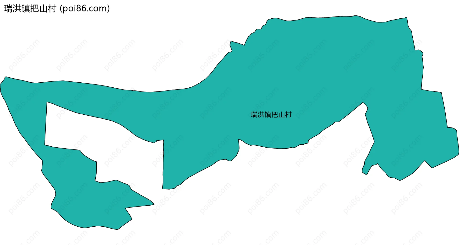 瑞洪镇把山村边界地图