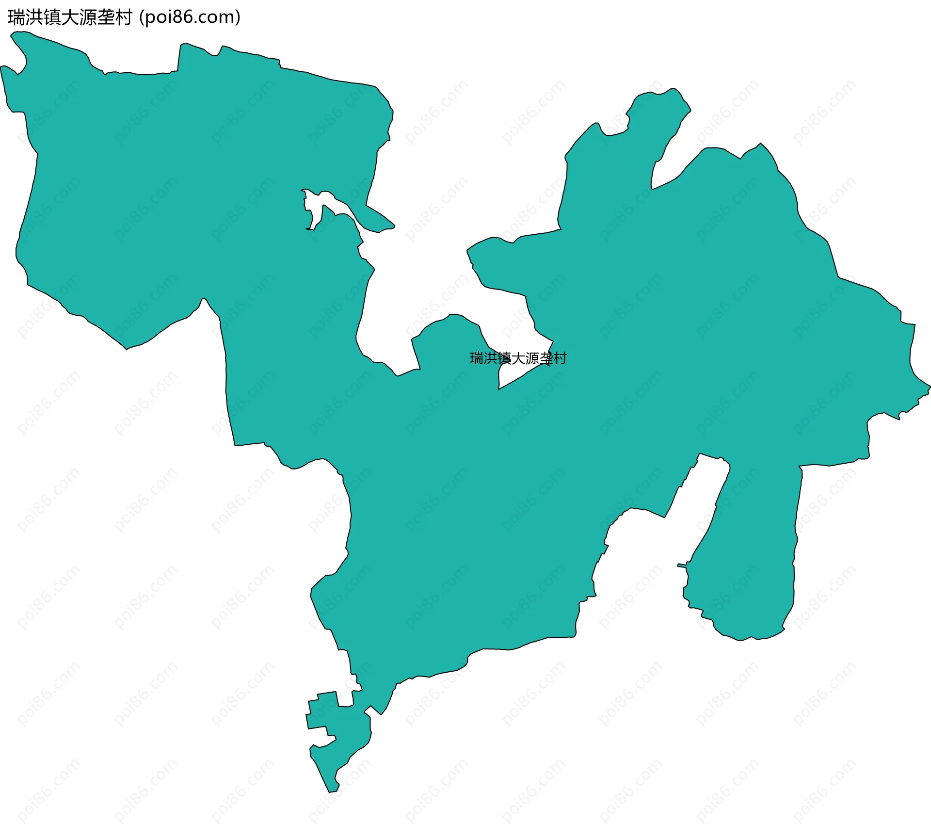 瑞洪镇大源垄村边界地图