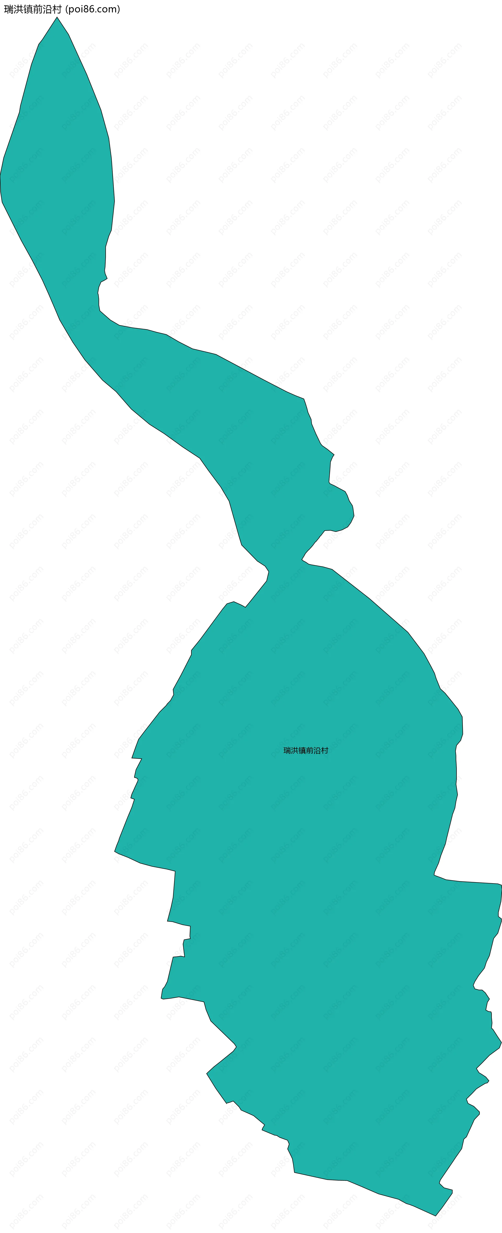 瑞洪镇前沿村边界地图