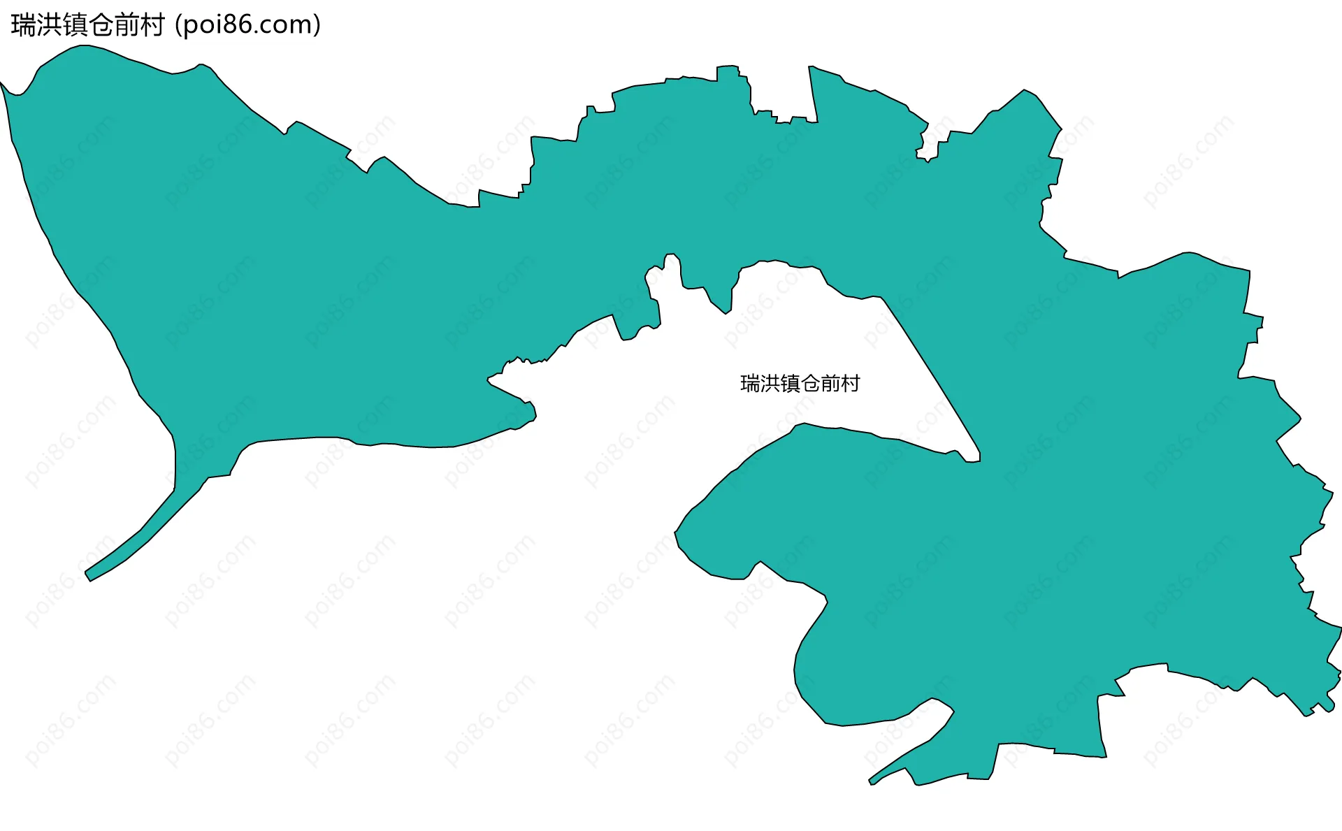 瑞洪镇仓前村边界地图