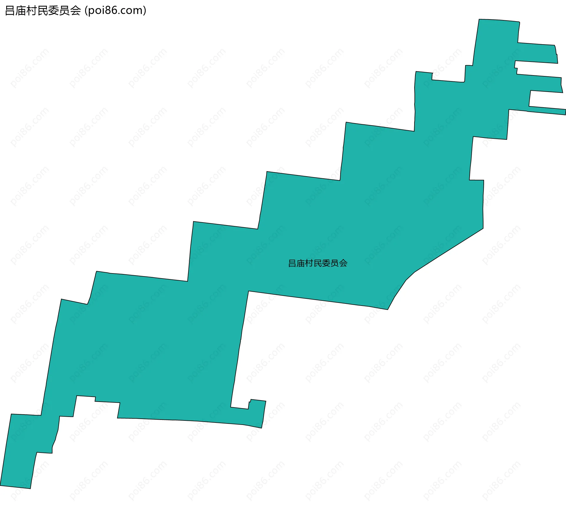 吕庙村民委员会边界地图