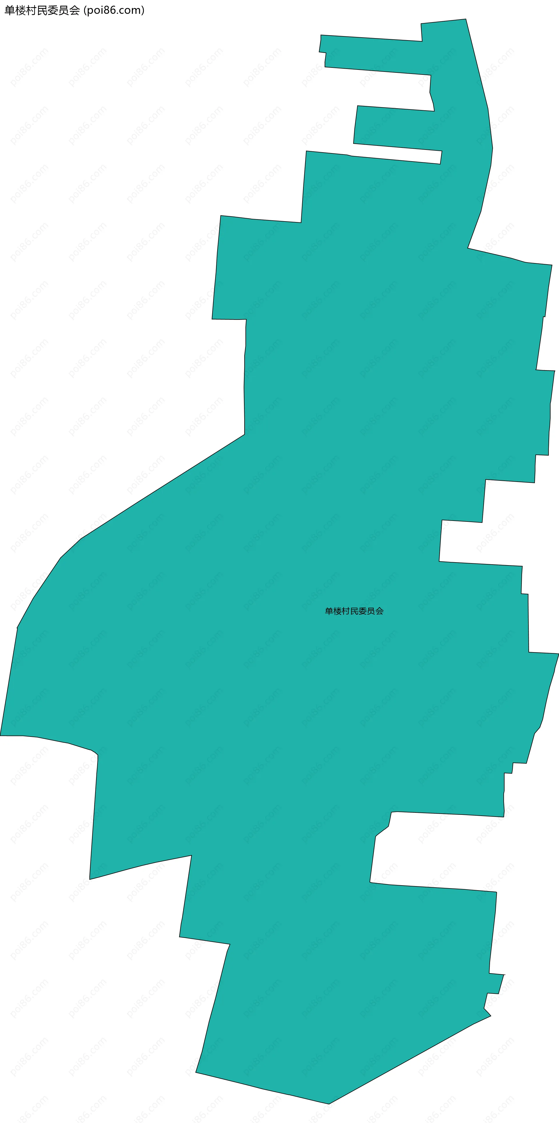 单楼村民委员会边界地图