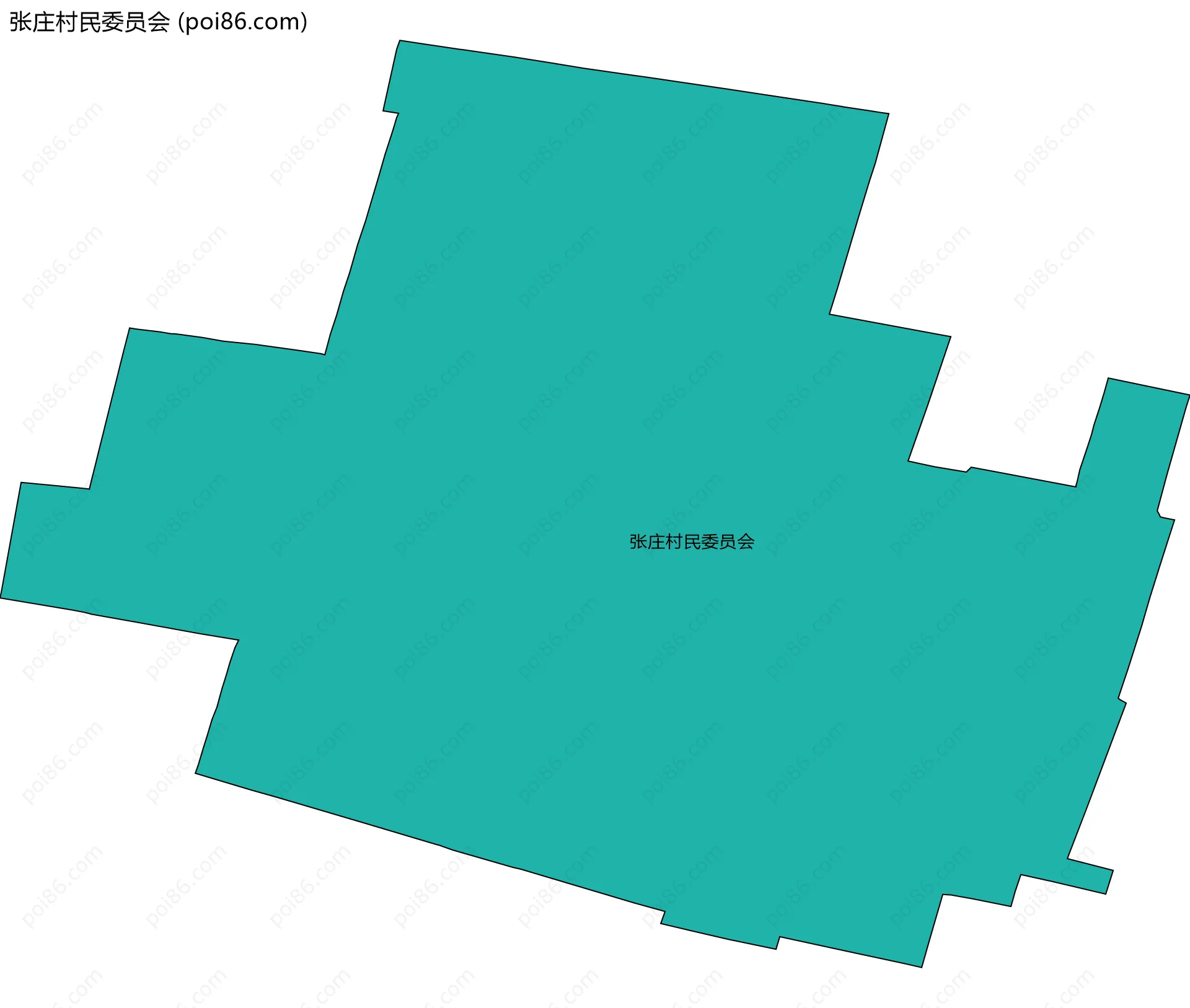 张庄村民委员会边界地图