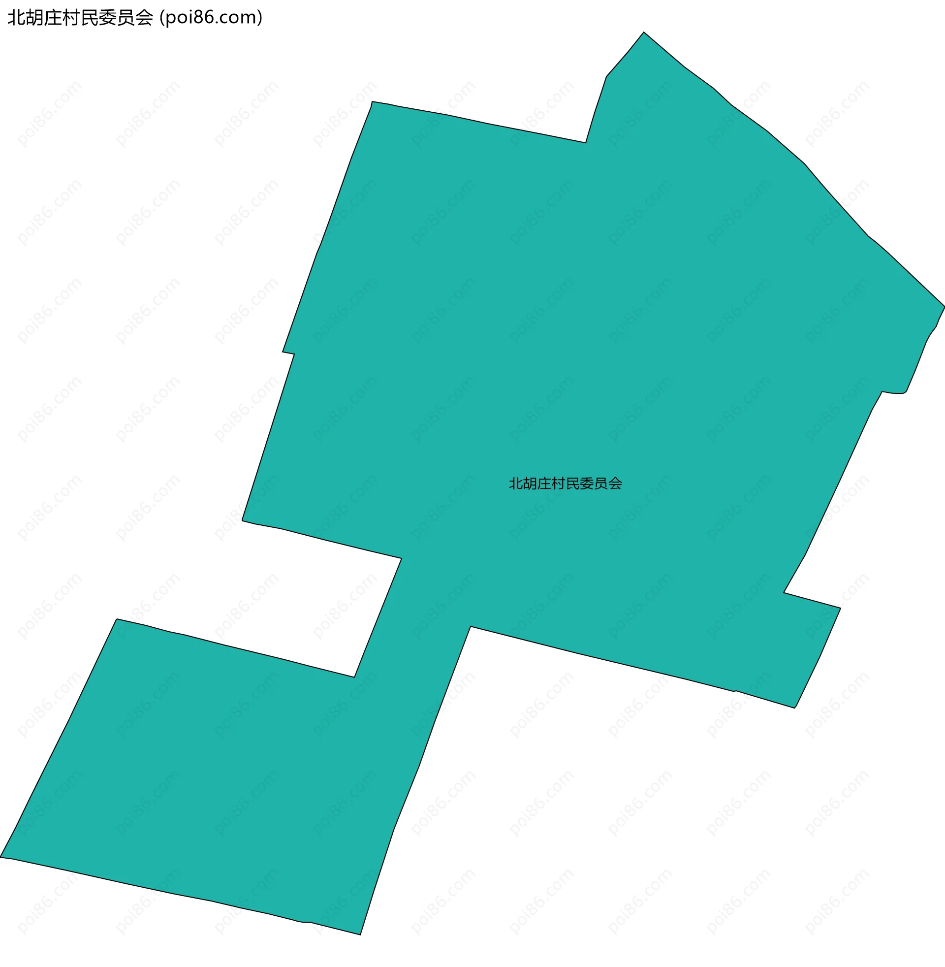 北胡庄村民委员会边界地图