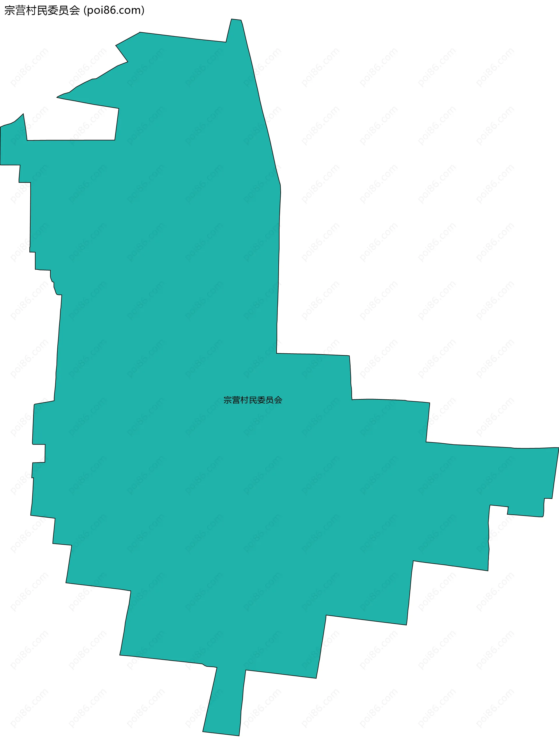 宗营村民委员会边界地图