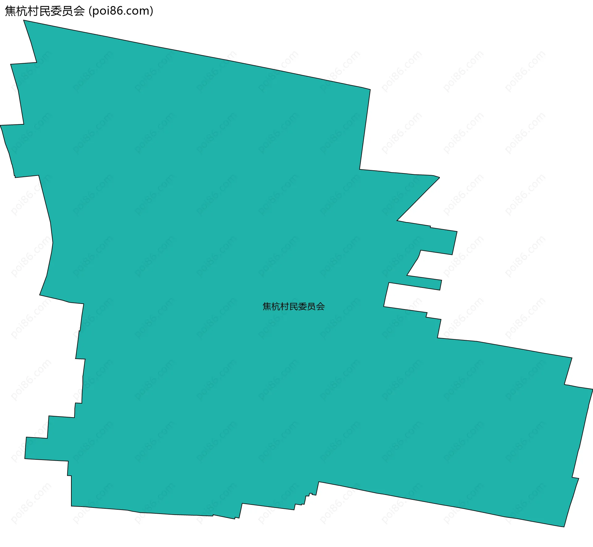 焦杭村民委员会边界地图