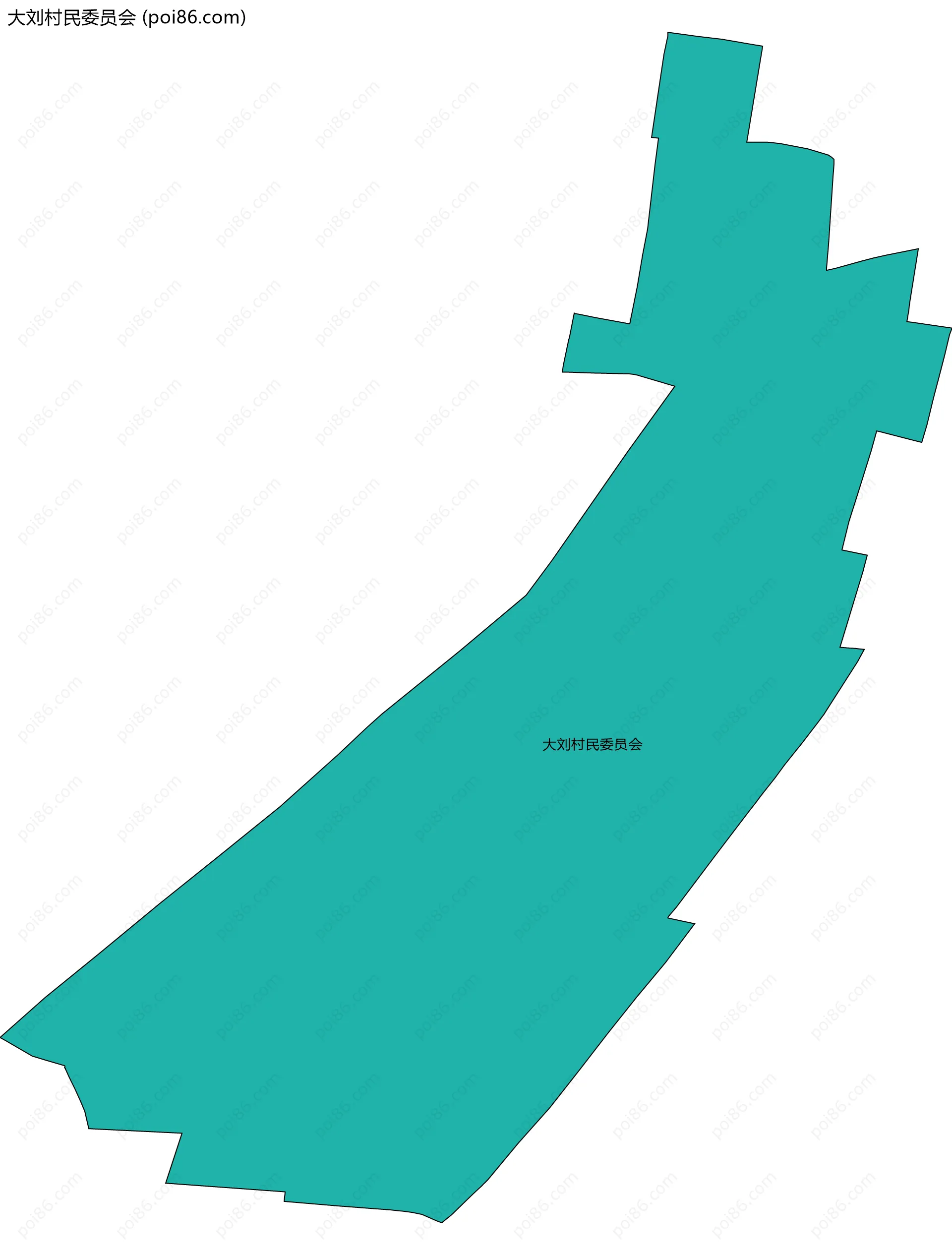 大刘村民委员会边界地图